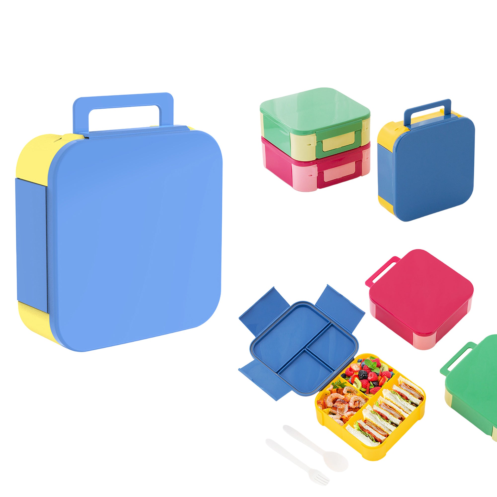 Flip-Top Handheld Microwave-Safe Lunch Box