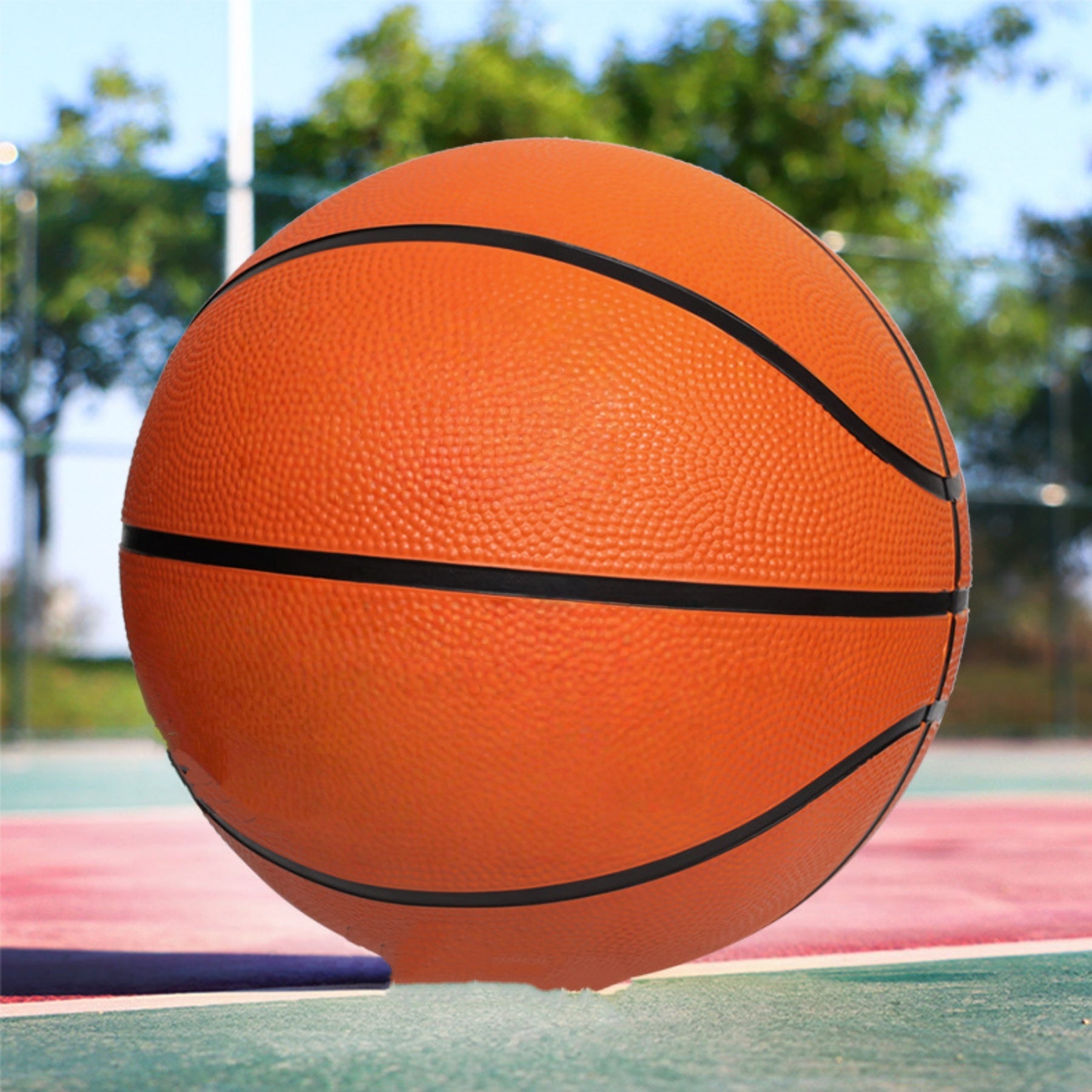 Size 7 Wear-Resistant Rubber Basketball