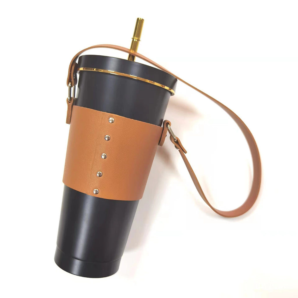 Leather Bottle Sleeves With Handle