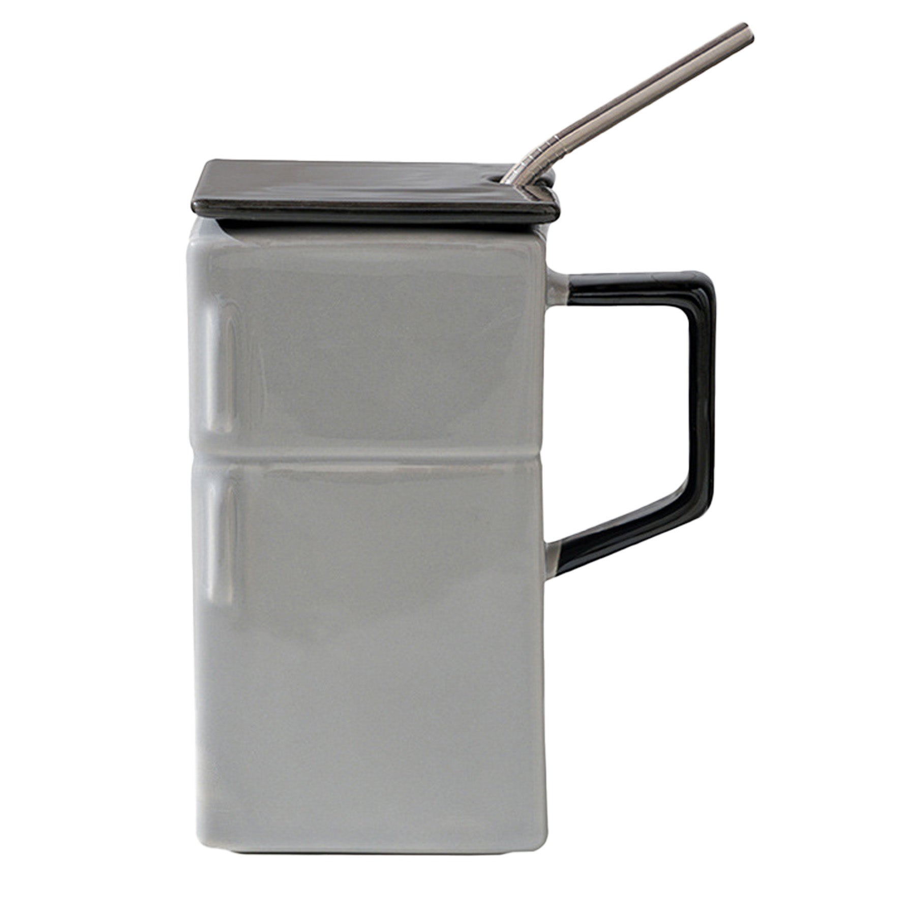Ceramic Cup With Lid And Straw