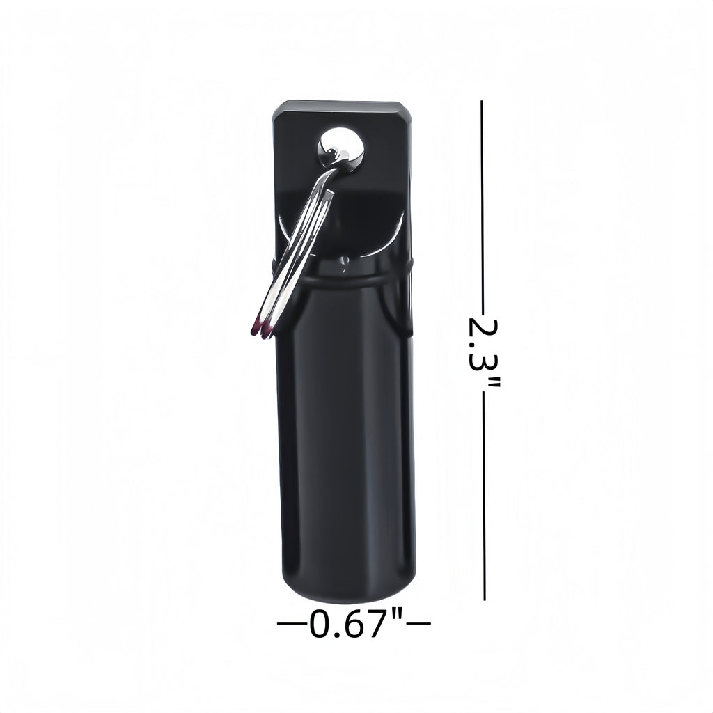 Flat Round Keychain Medicine Container Made Of Aluminum Alloy