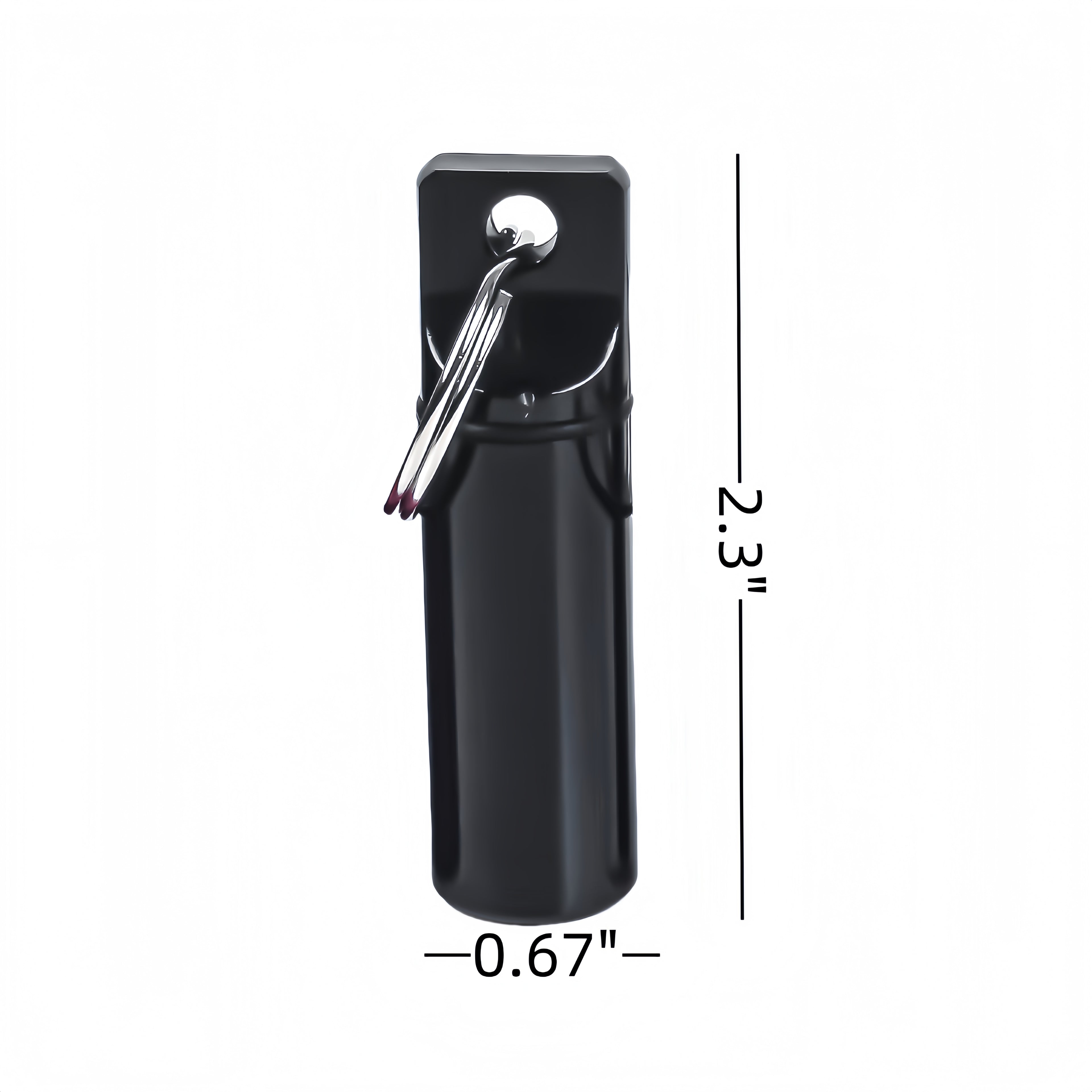 Flat Round Keychain Medicine Container Made Of Aluminum Alloy