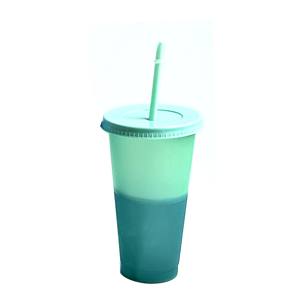 Plastic Tumbler With A Straw