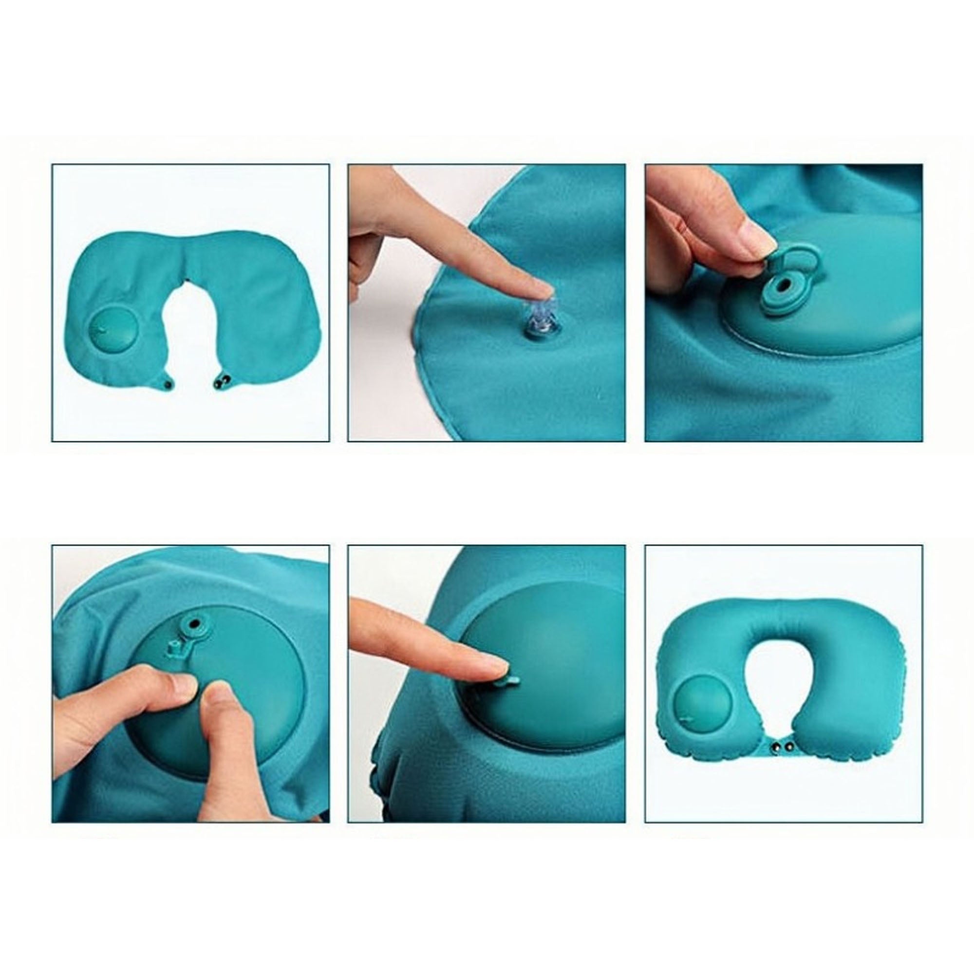 Quick Inflate /Deflate Neck Pillow For Travel