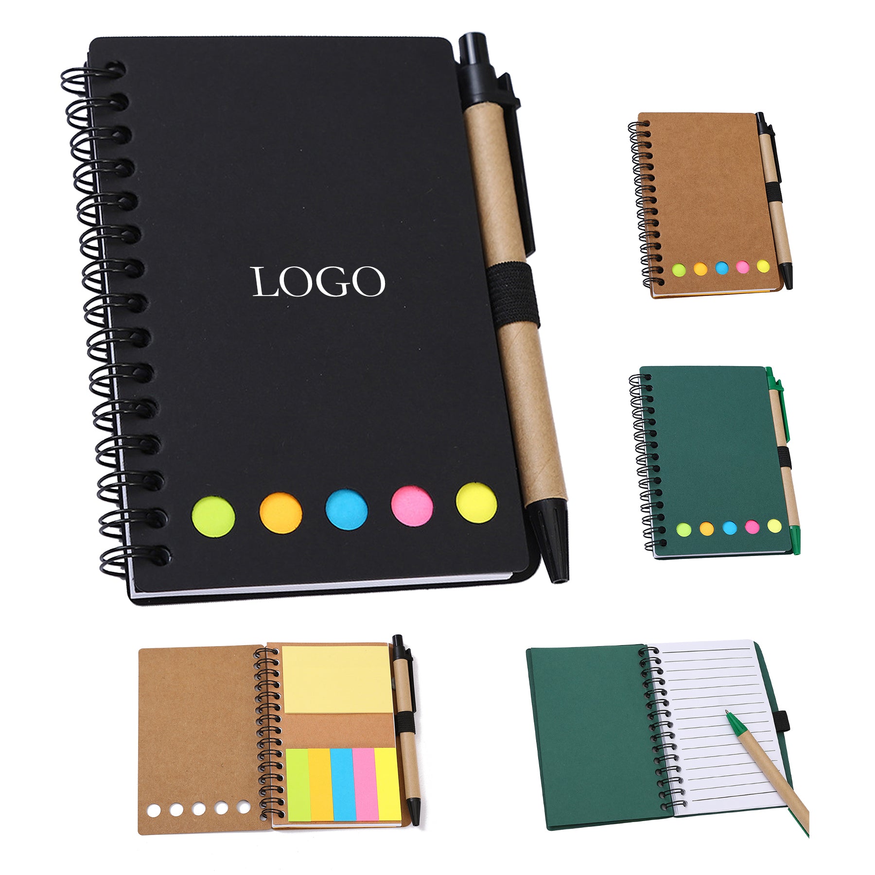 Coil Notepad With Pen And Sticky Notes