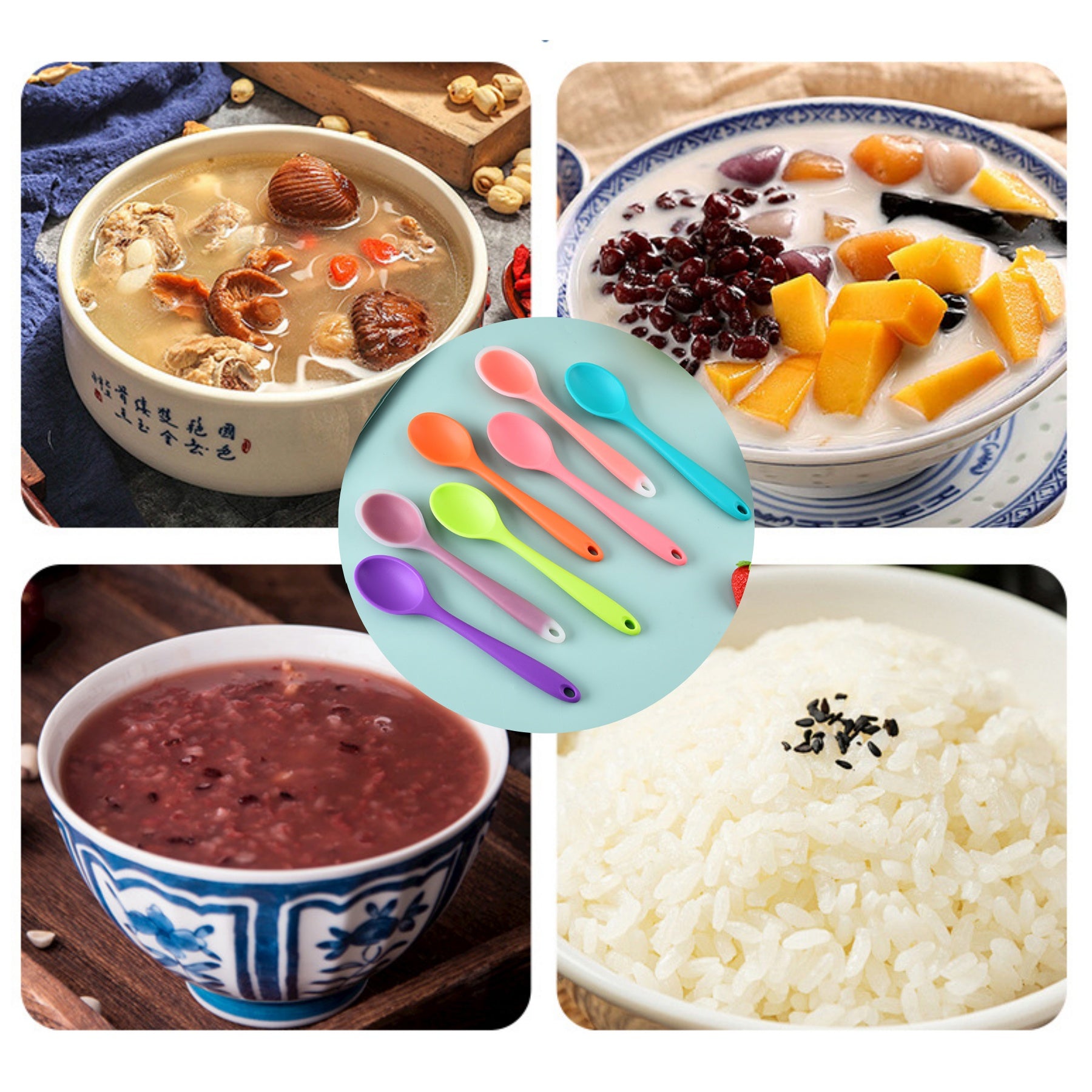Heat-resistant Silicone Stirring Spoon