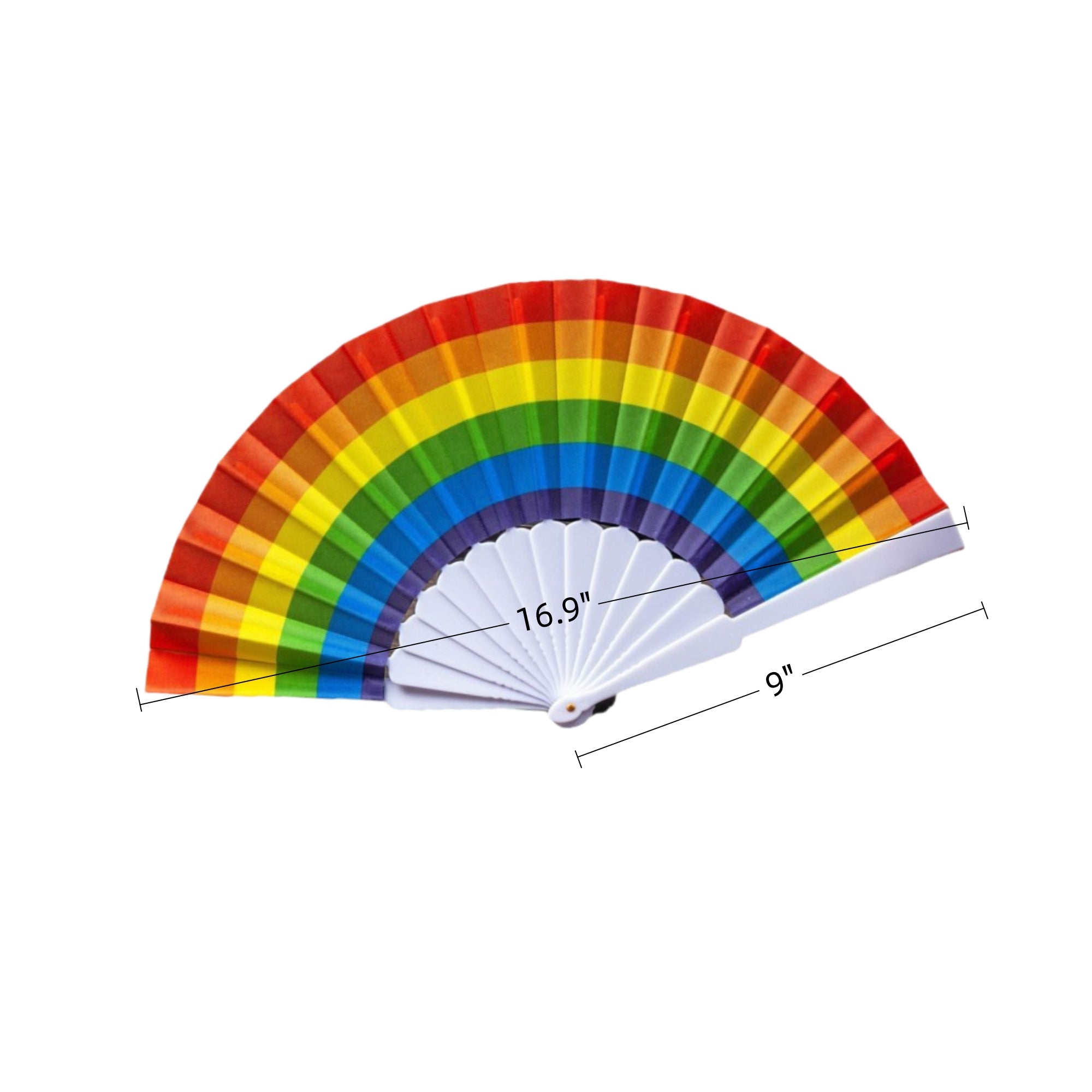 Rainbow Folding Fan
