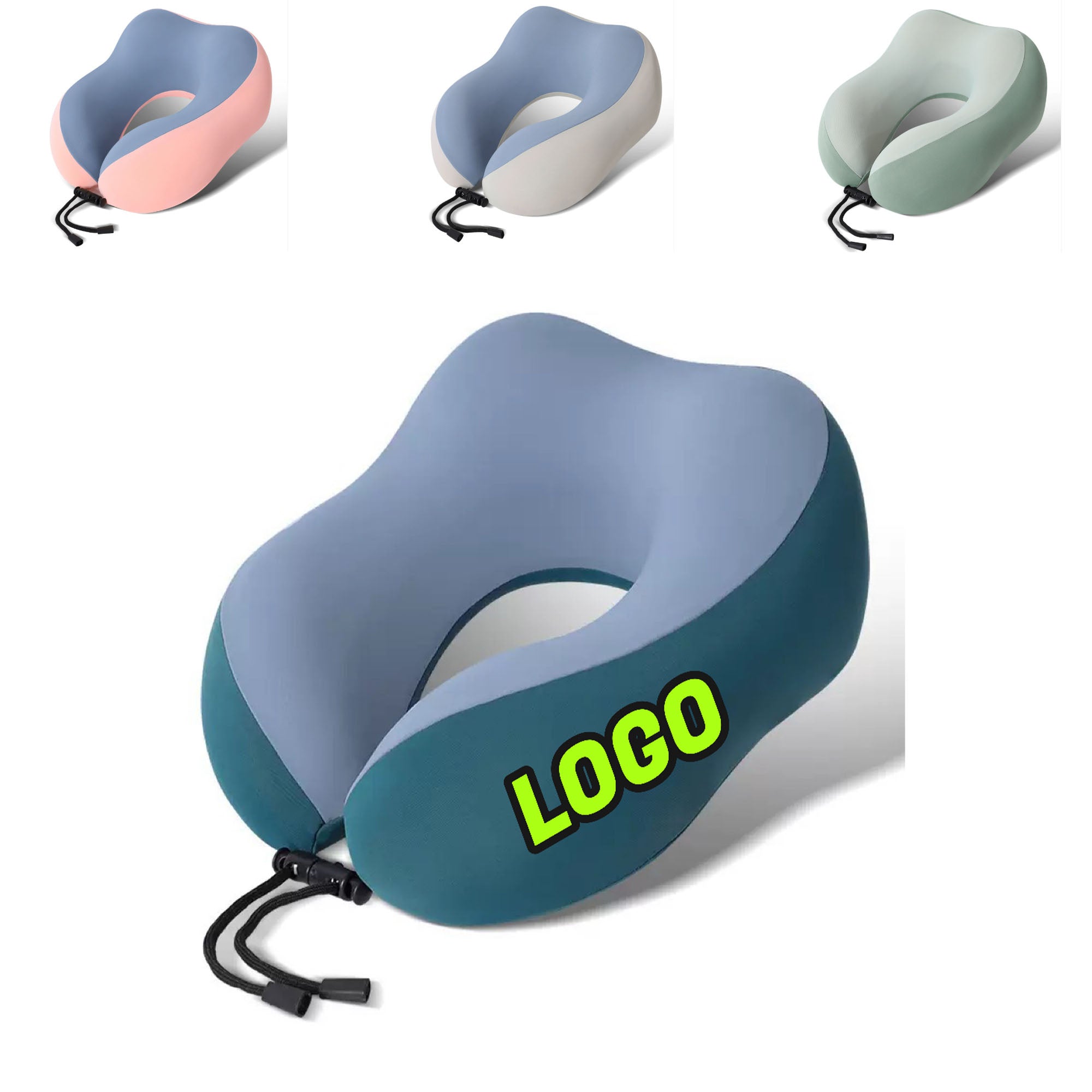 Ice Silk Memory Foam U-Neck Pillow, ErgonomicNeck Support