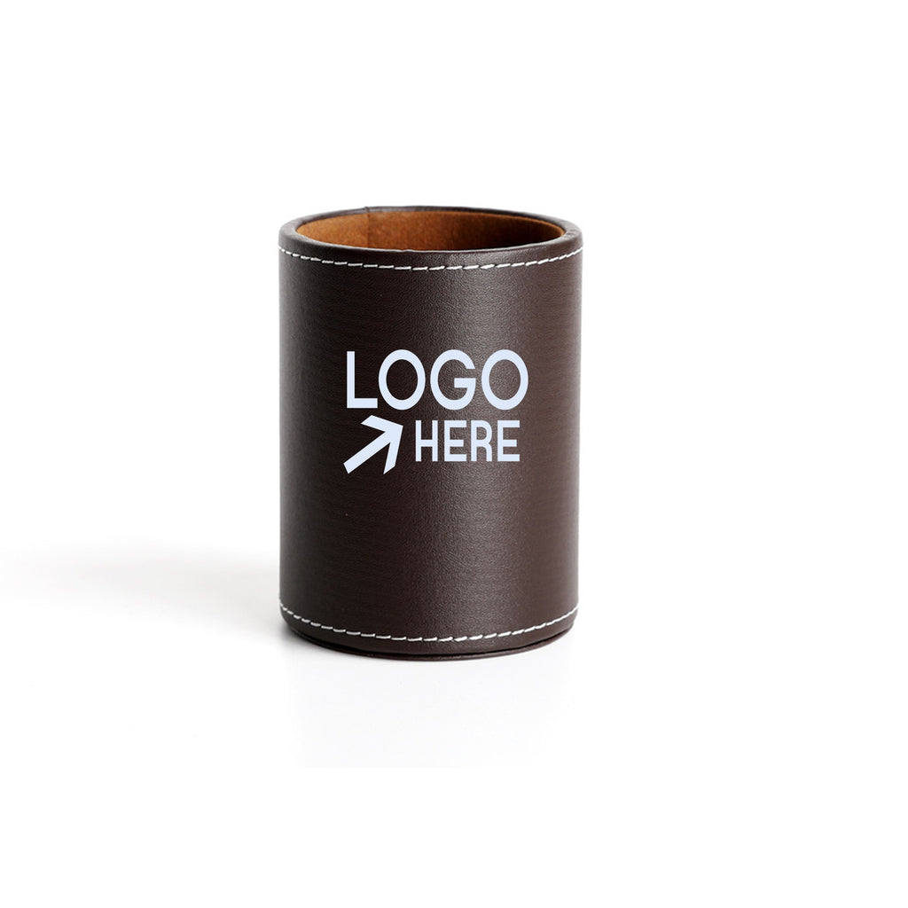 PU Leather Round Pen Holder