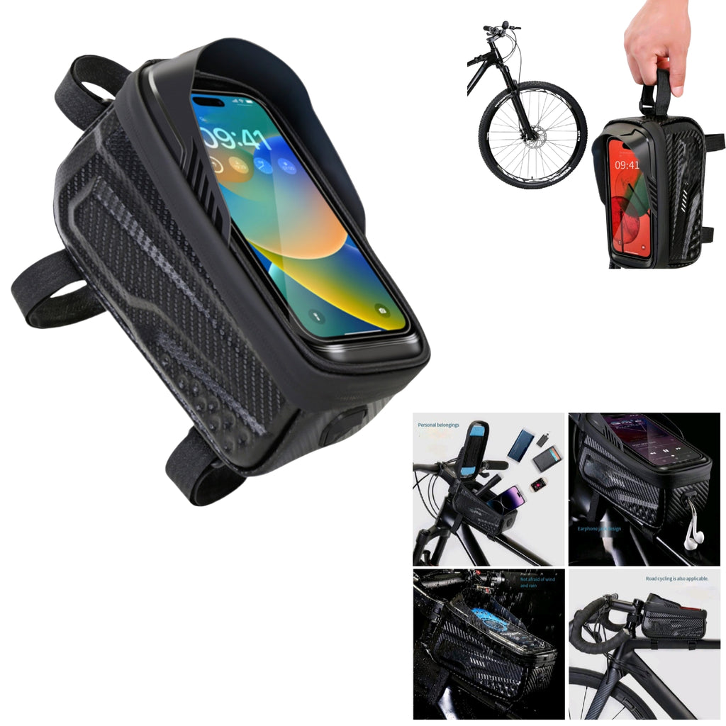 MTB Top Tube Bag EVA Waterproof Touchscreen Trim To Fit