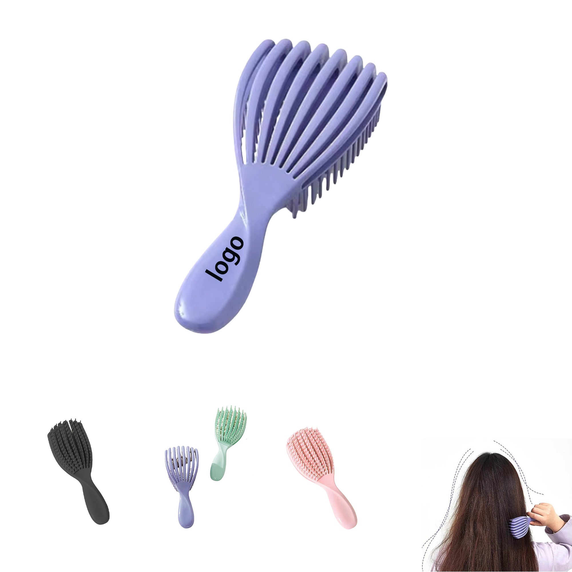 Multicolor Fluffy Massage Comb