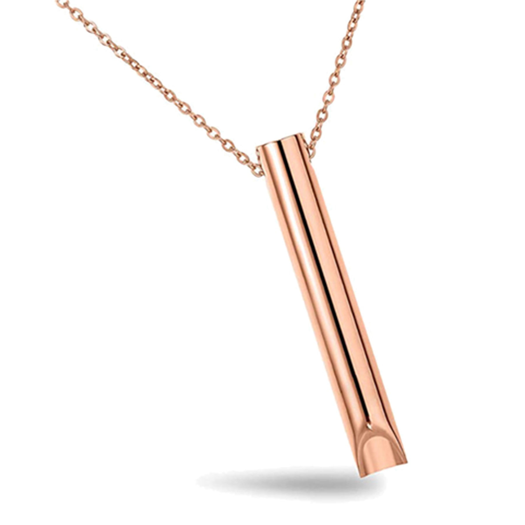 Stainless Steel Breathing Anti Anxiety Whistle Necklace