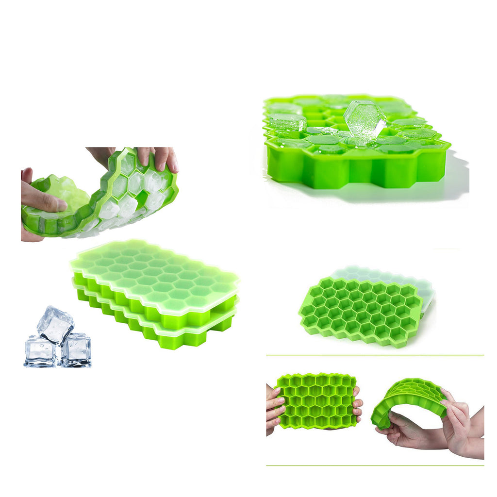 37-Cavity Honeycomb Silicone Ice Tray