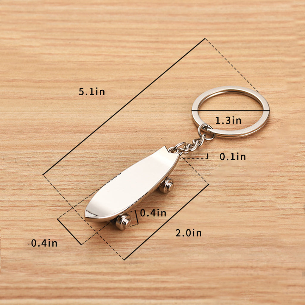Custom Fingertip Skateboard Keychain