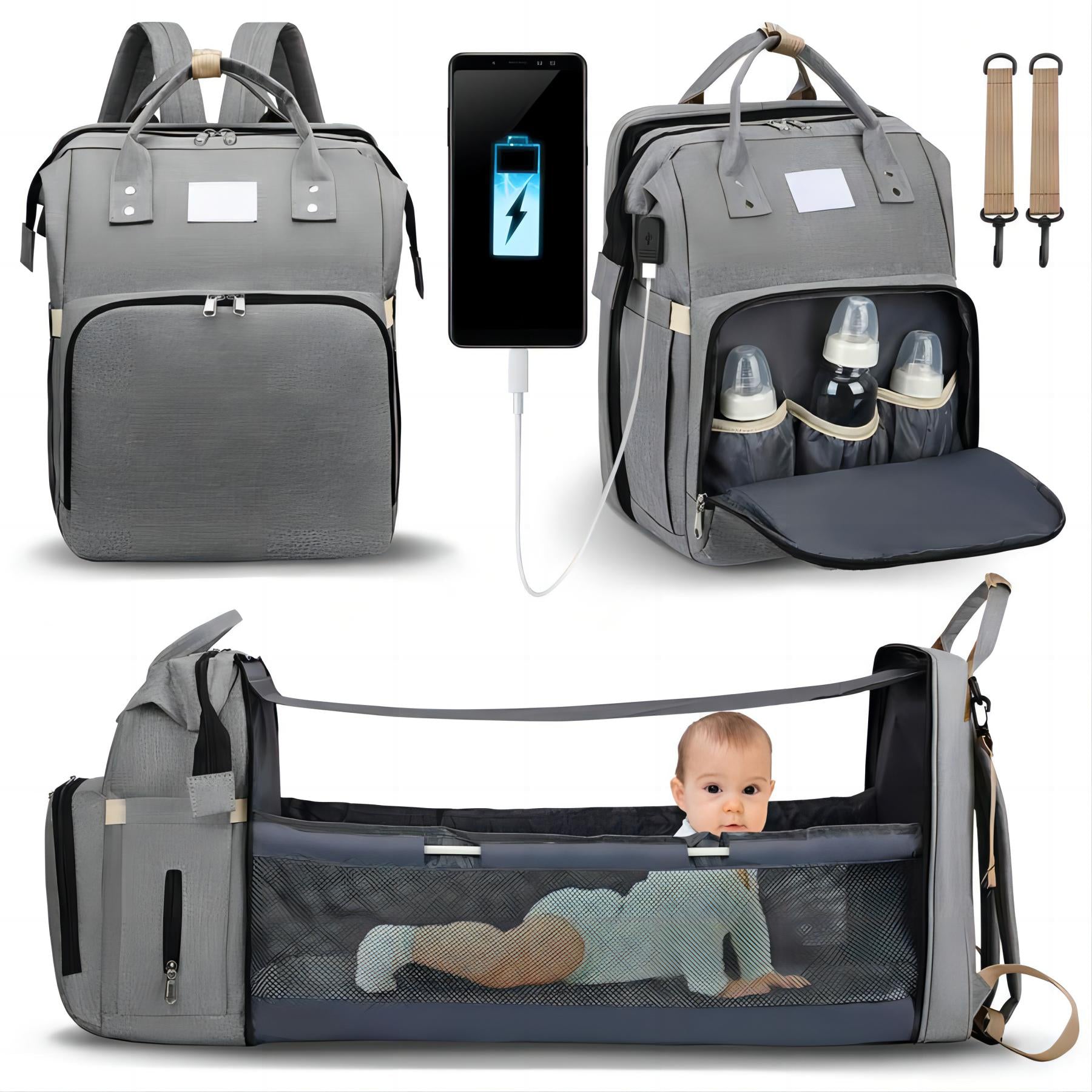 Large Capacity Foldable Baby Bag