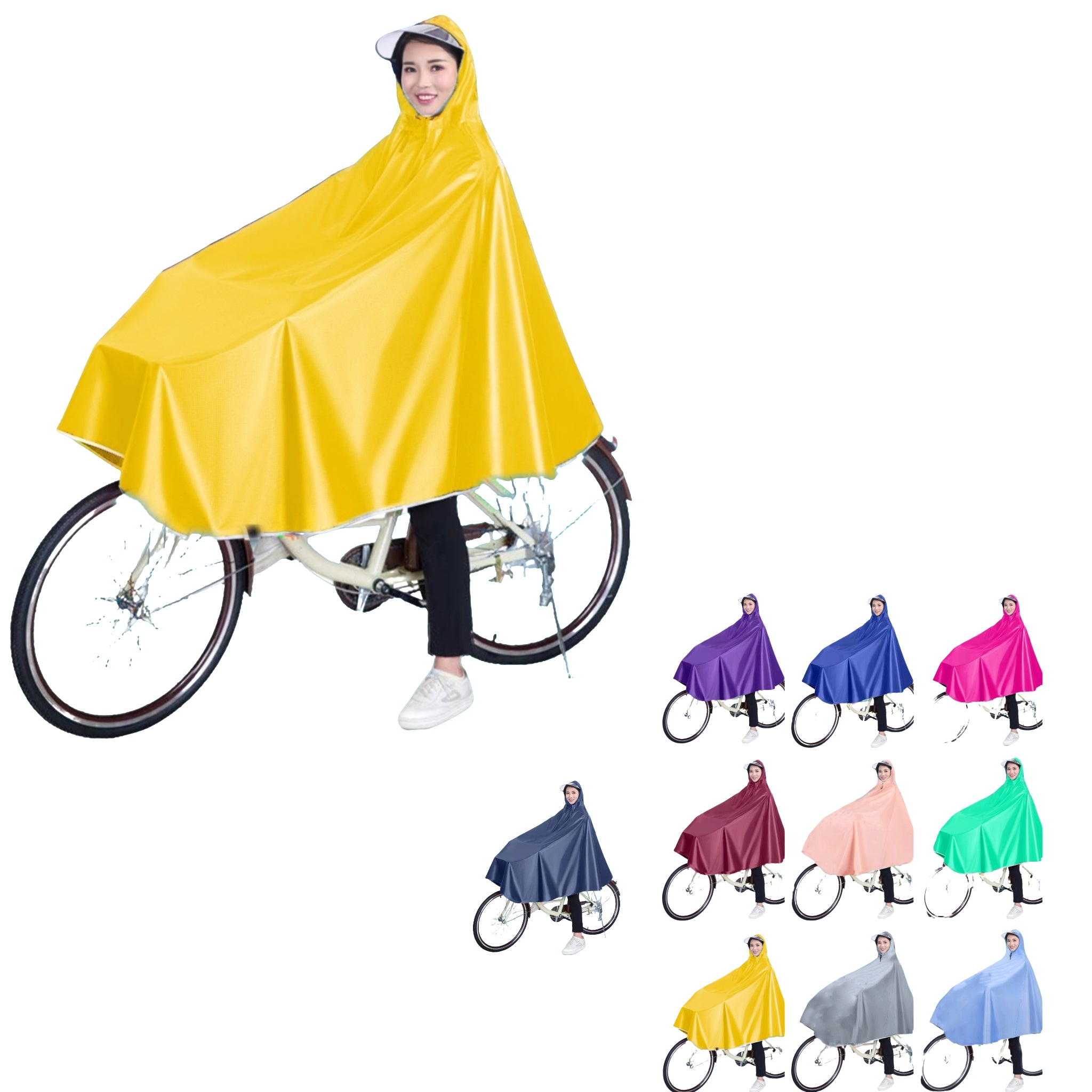 Waterproof Bike Poncho Adult Heavy Duty Anti Storm Ebike