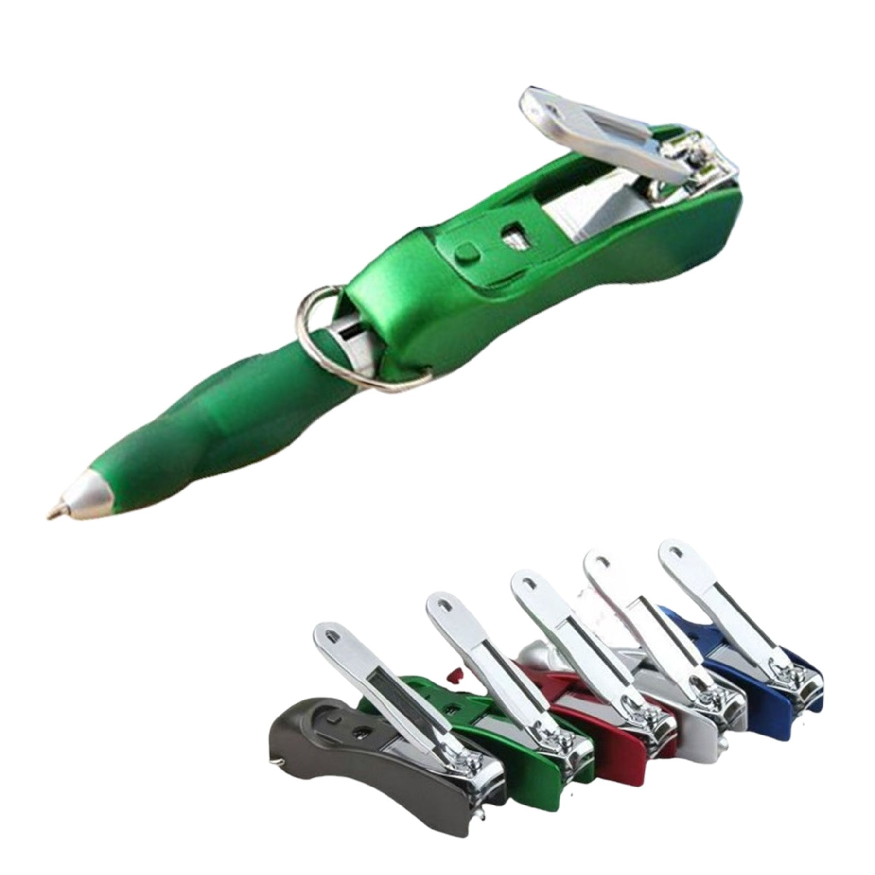 Multi-Functional Folding Nail Clipper Keychain Ballpoint Pen