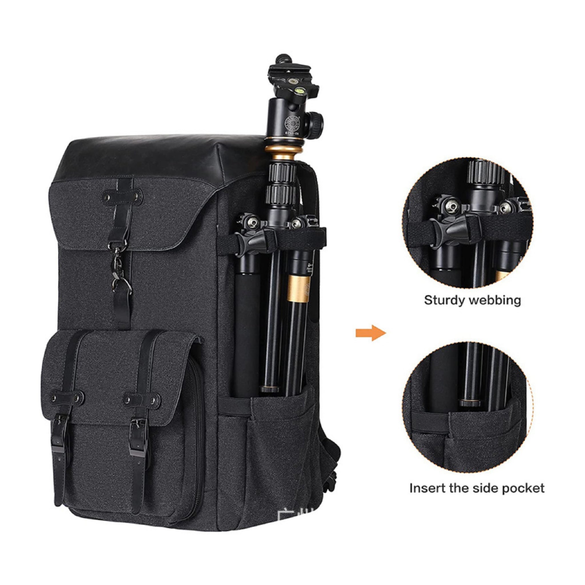 Outdoor Waterproof Canvas DSLR Camera Bag