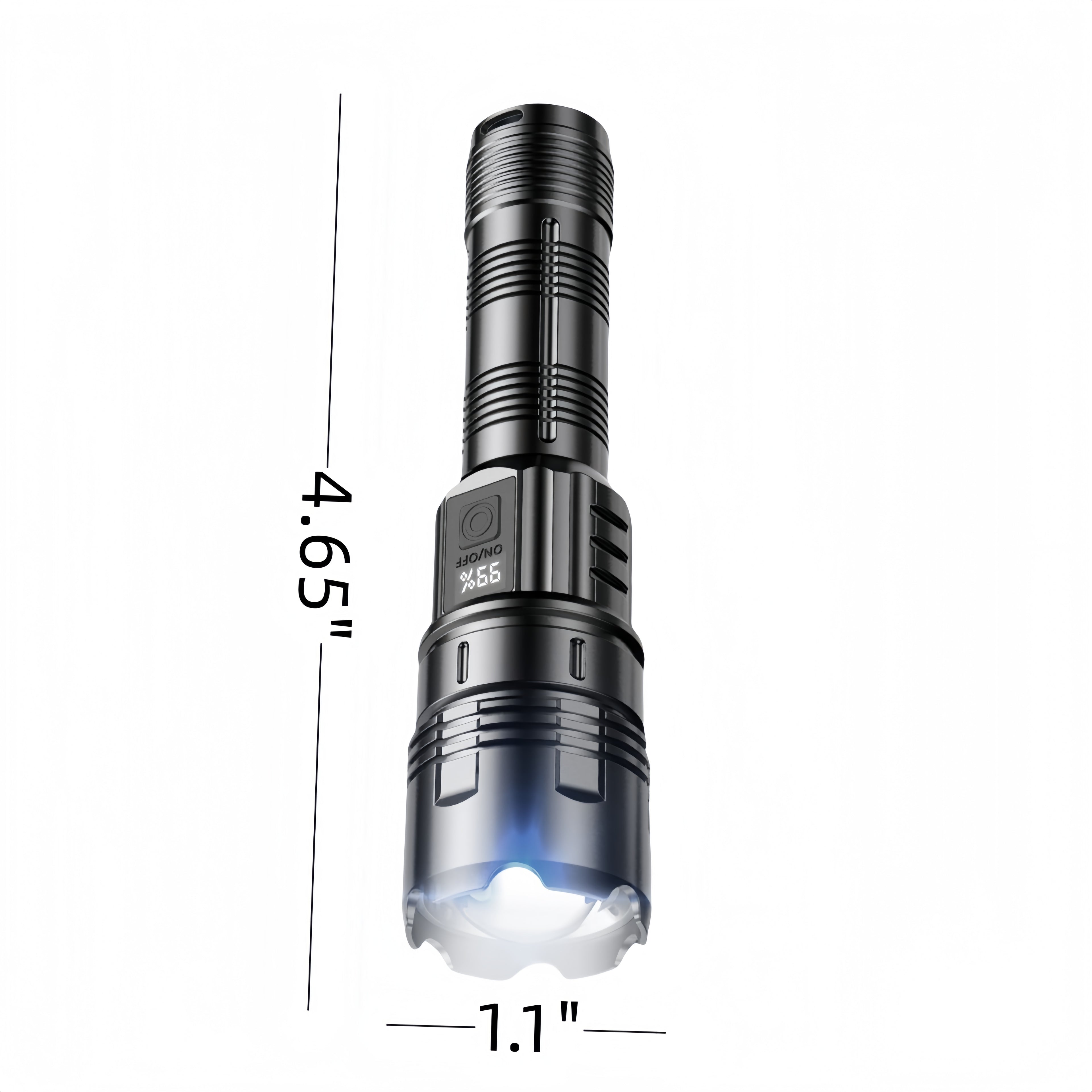White Laser Multi-Functional Zoom High-Intensity Flashlight