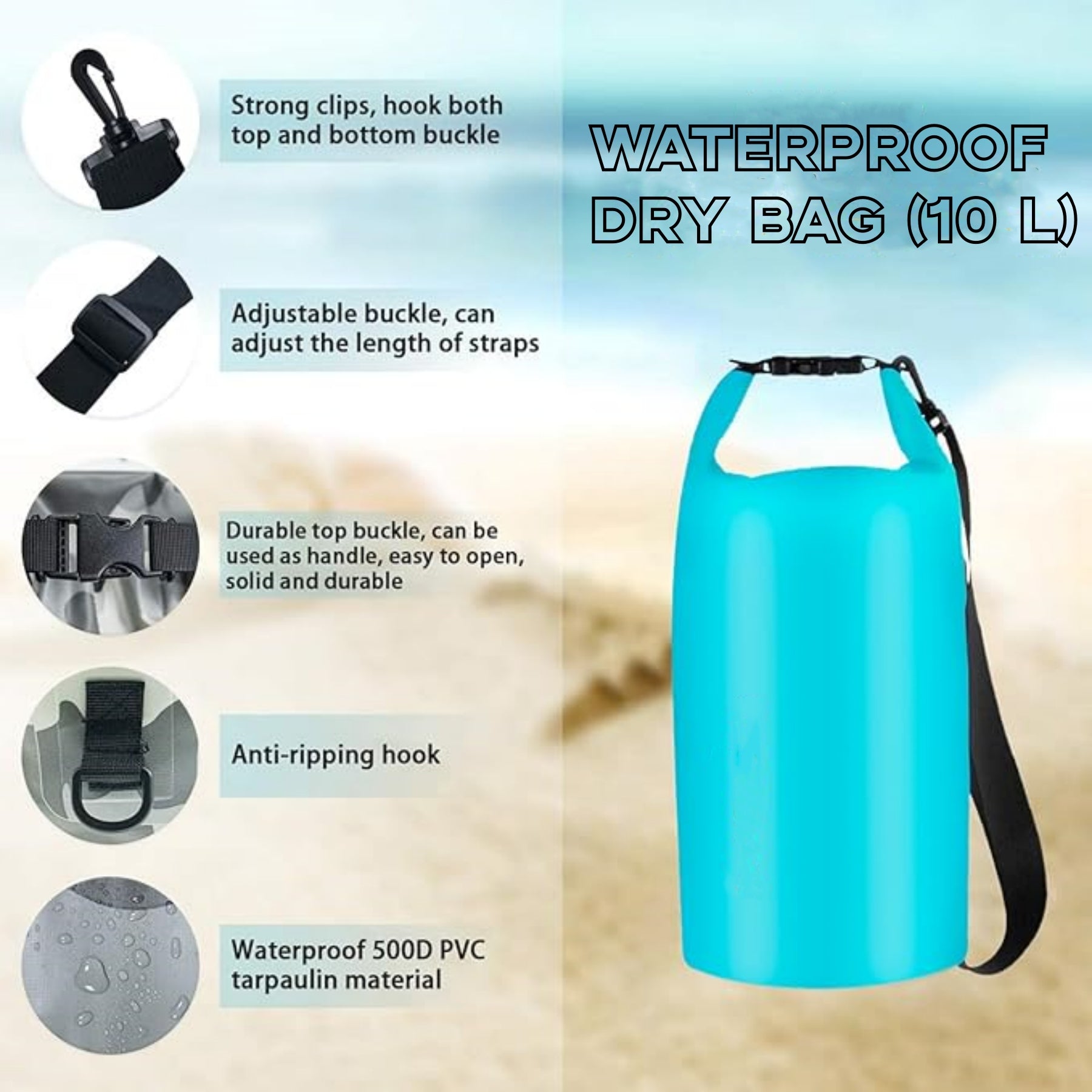 Waterproof Dry Bag - 10 L