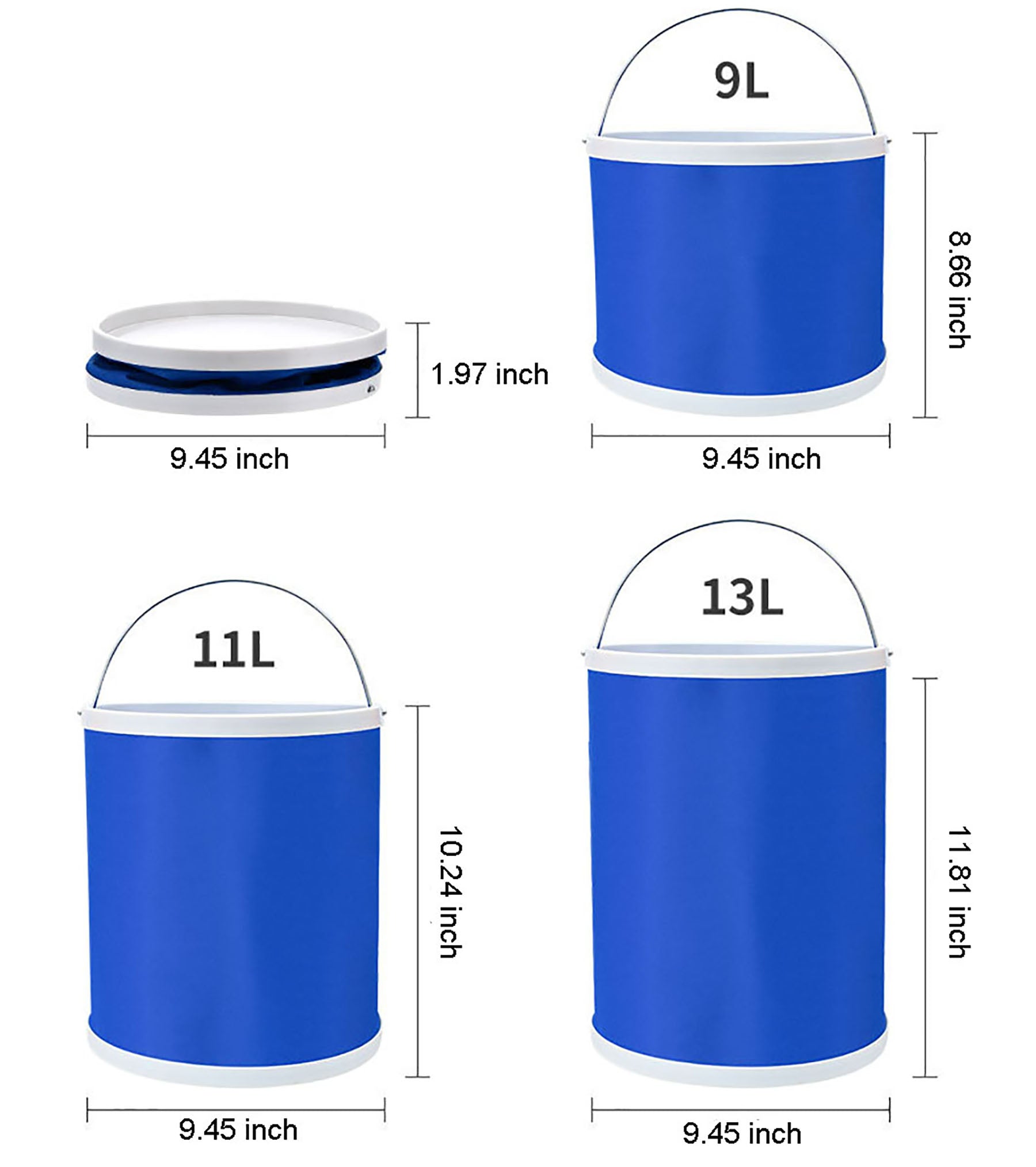 Portable Oxford Multifunction Folding Bucket
