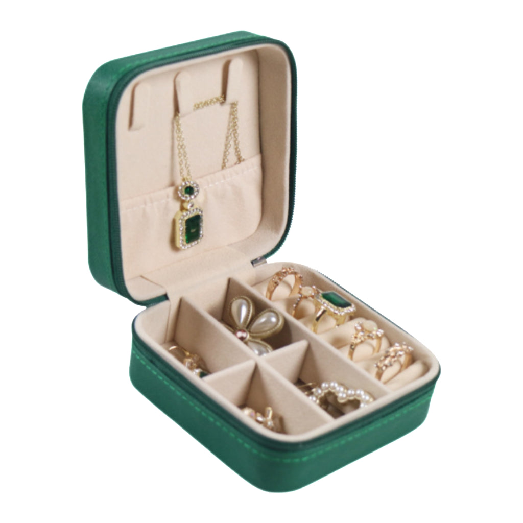 Square Zipper Jewelry Storage Box