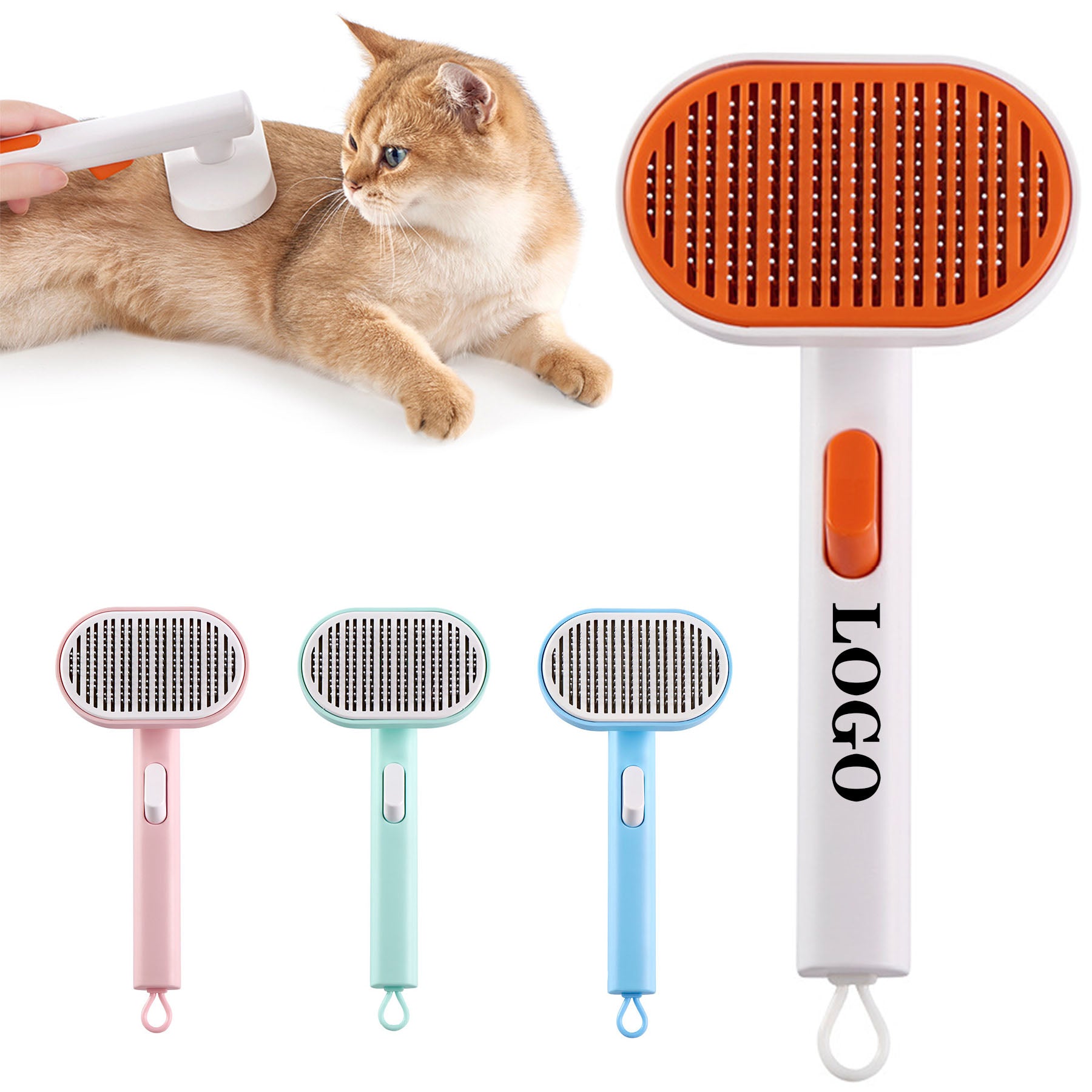 Self Cleaning Slicker Brush For Dogs & Cats