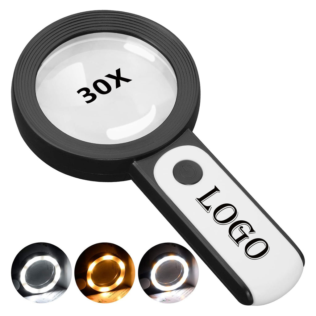 30X Magnifying Glass with Light