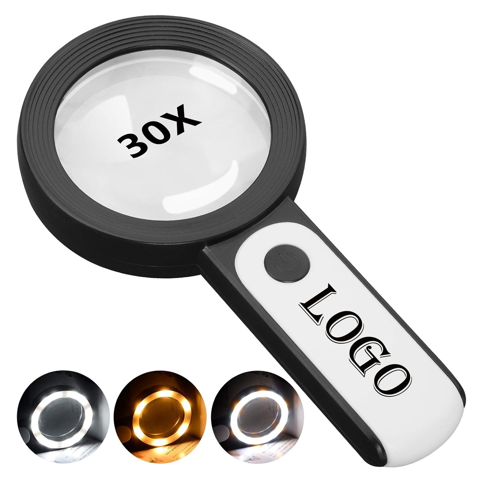 30X Magnifying Glass with Light