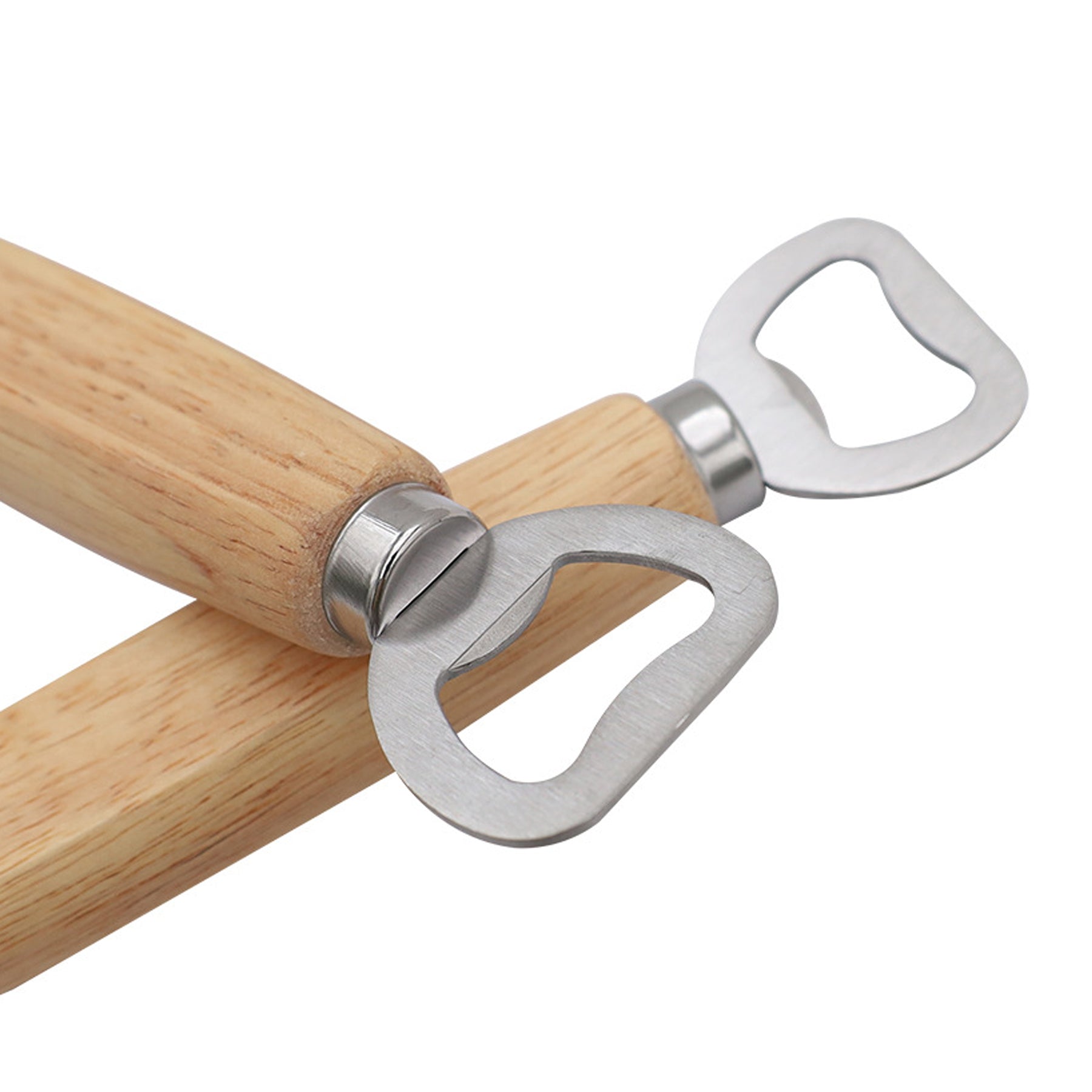 Rubber Wood Handle Bottle Opener