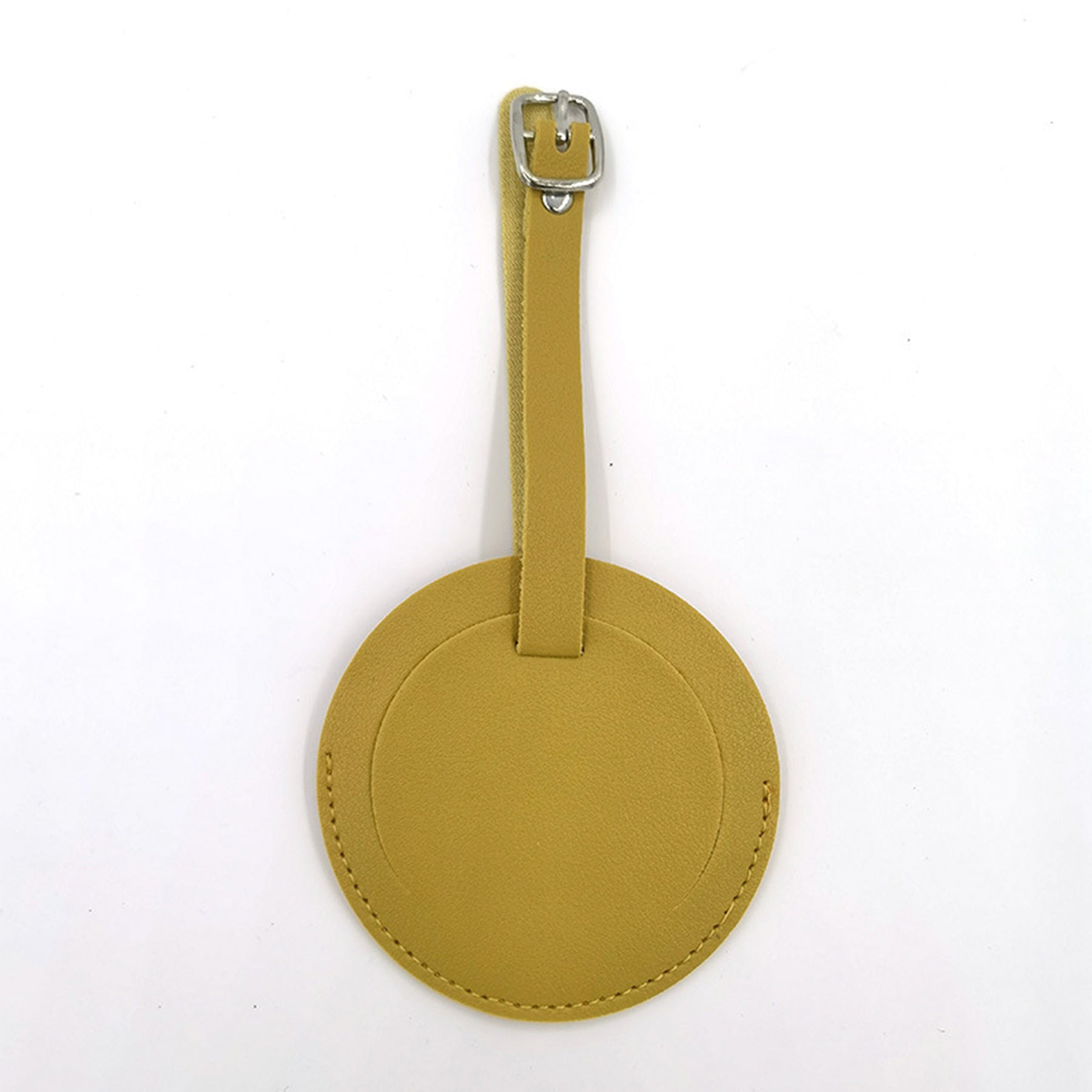 Round PU Leather Luggage Tag
