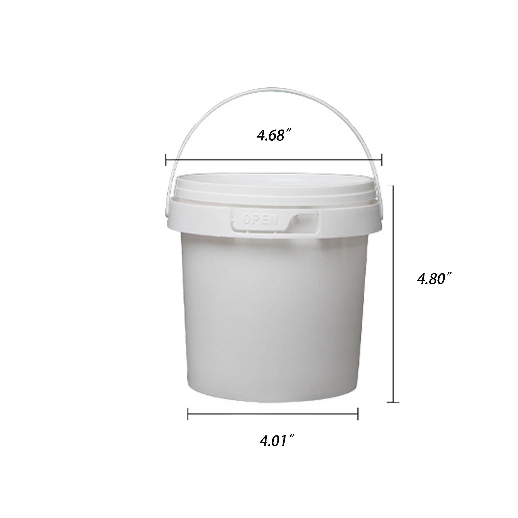Small Plastic Bucket with Lid 1L
