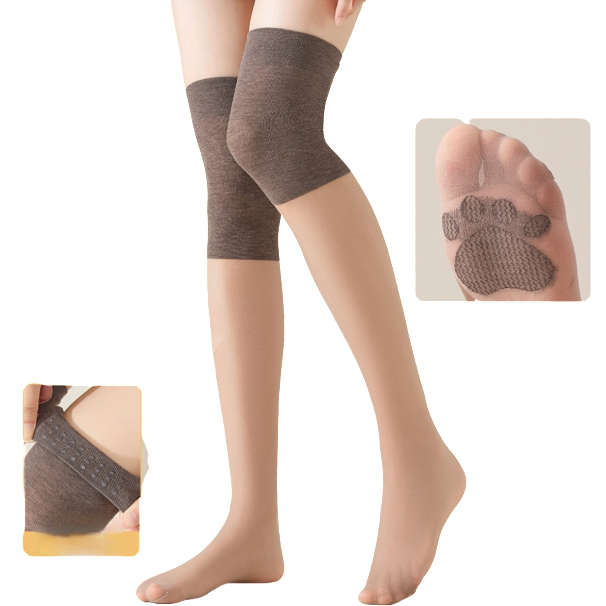 Non Slip Knee High Socks Women Silicone Grip Stay Up