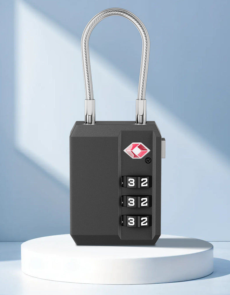 3 Digit Combination Lock With Wire Rope