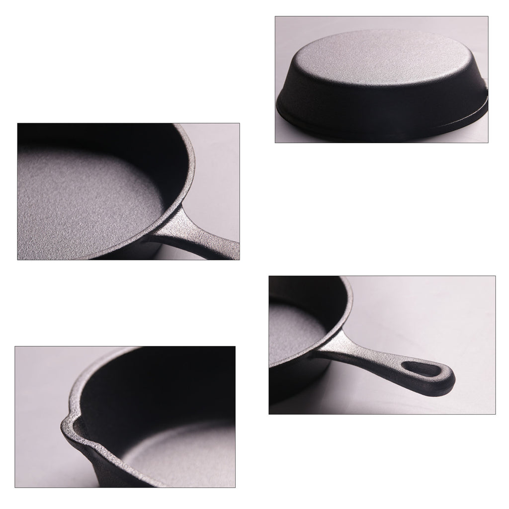 10.25-Inch Cast Iron Frying Pan with Teardrop Handle