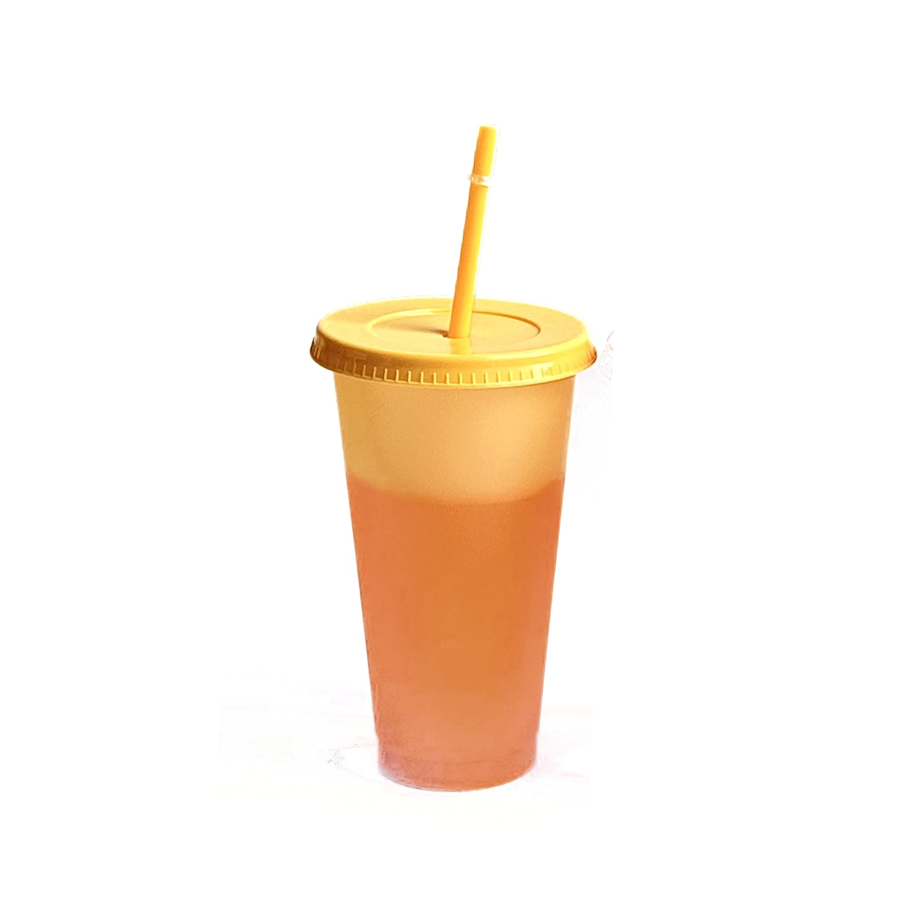 Plastic Tumbler With A Straw