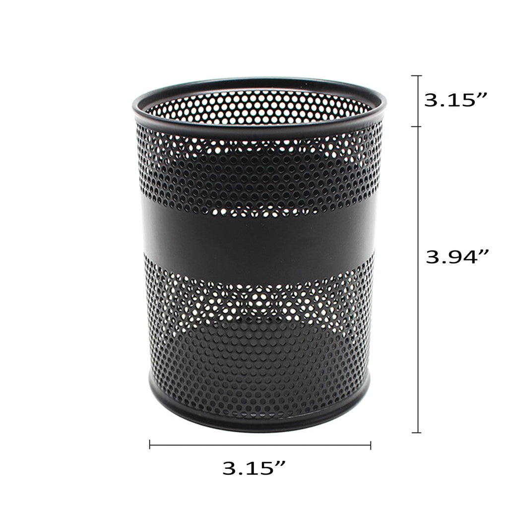 Round Mesh Pen Holder For Desk