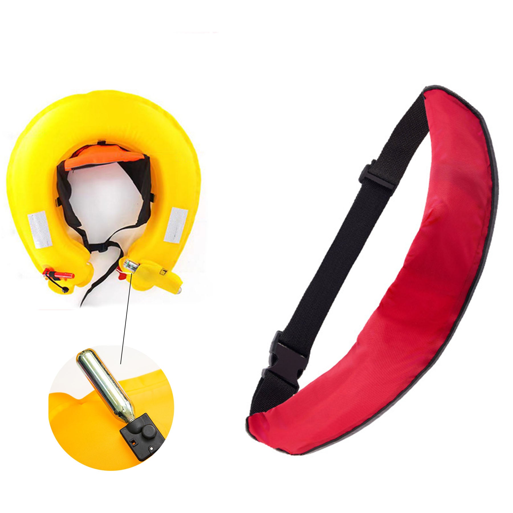 Self-Inflating Survival Belt