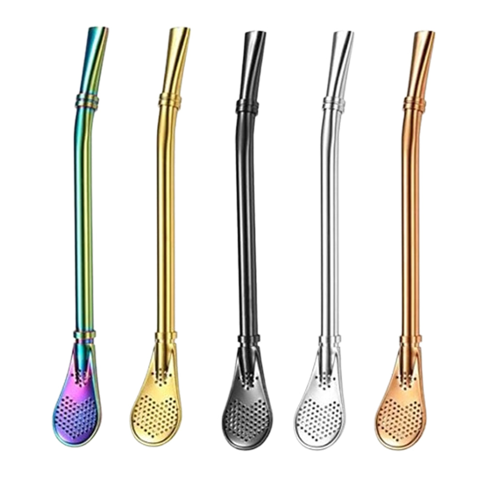 Yerba Mate Filter Straw Stirring Spoon