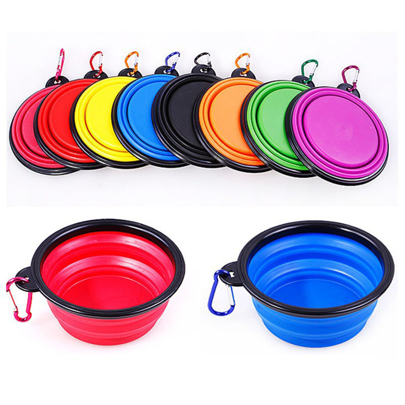 Portable Pet Folding Bowl With Key Chain