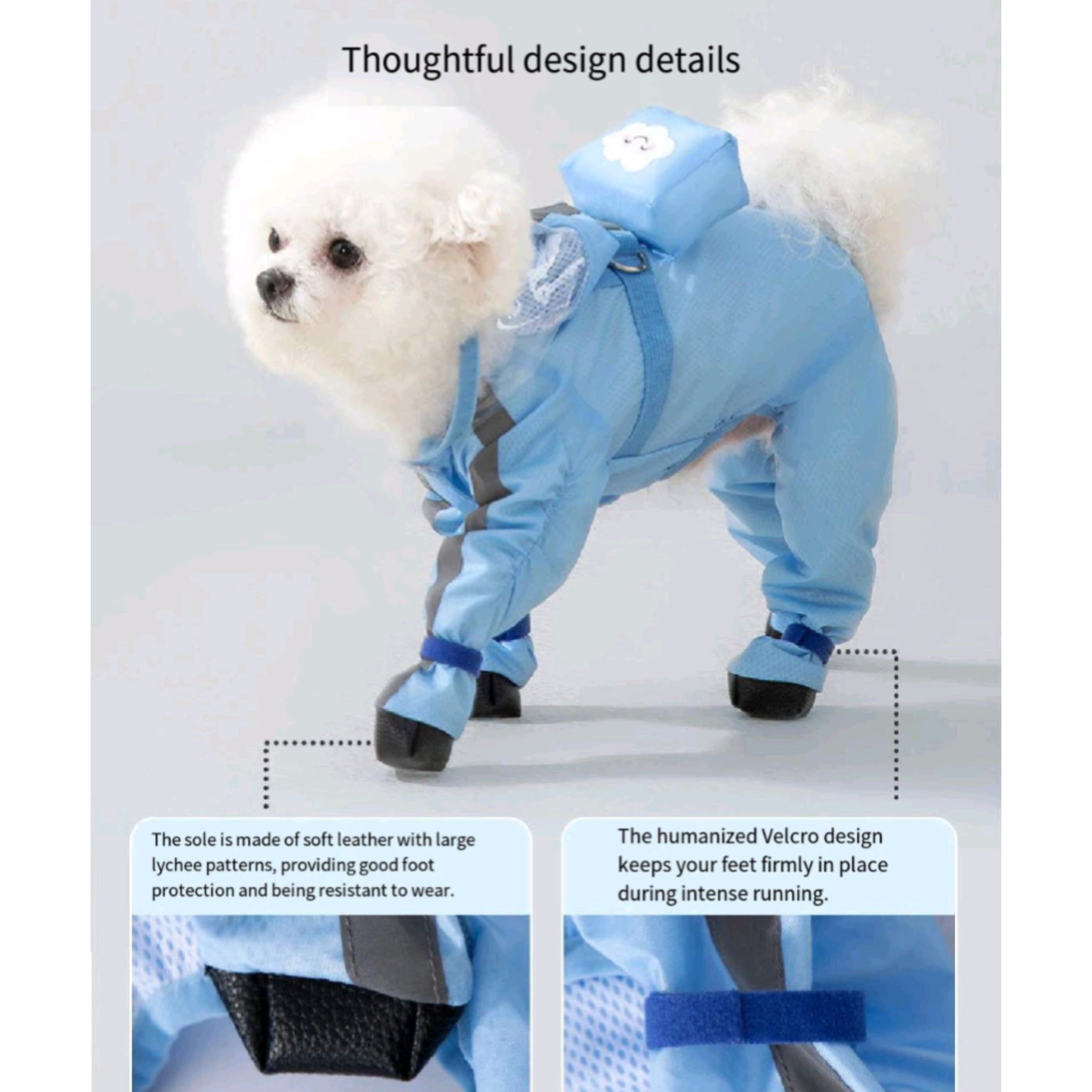 Waterproof Full Body Dog Raincoat With Boots
