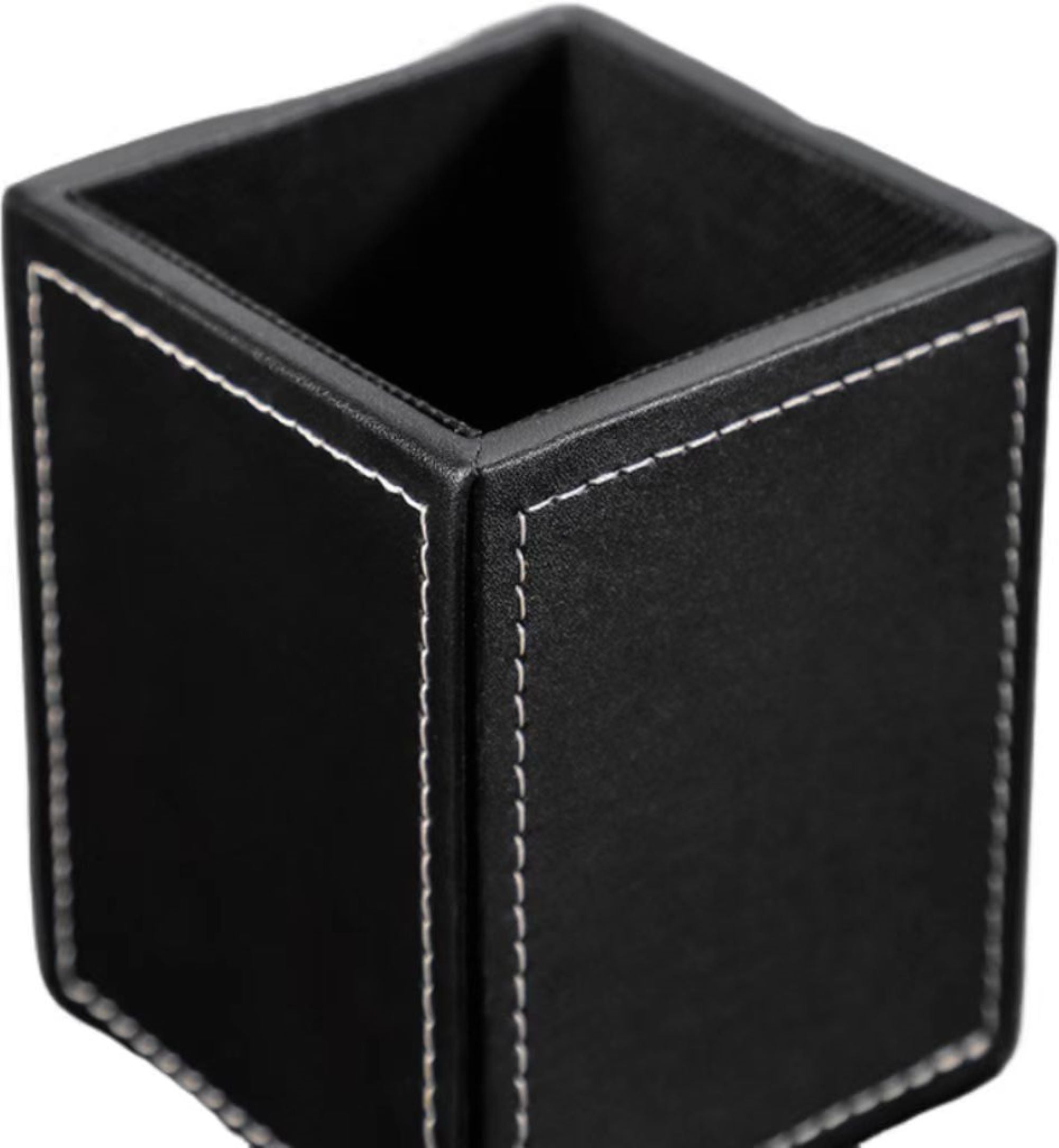 Simple Square Leather Pen Holder