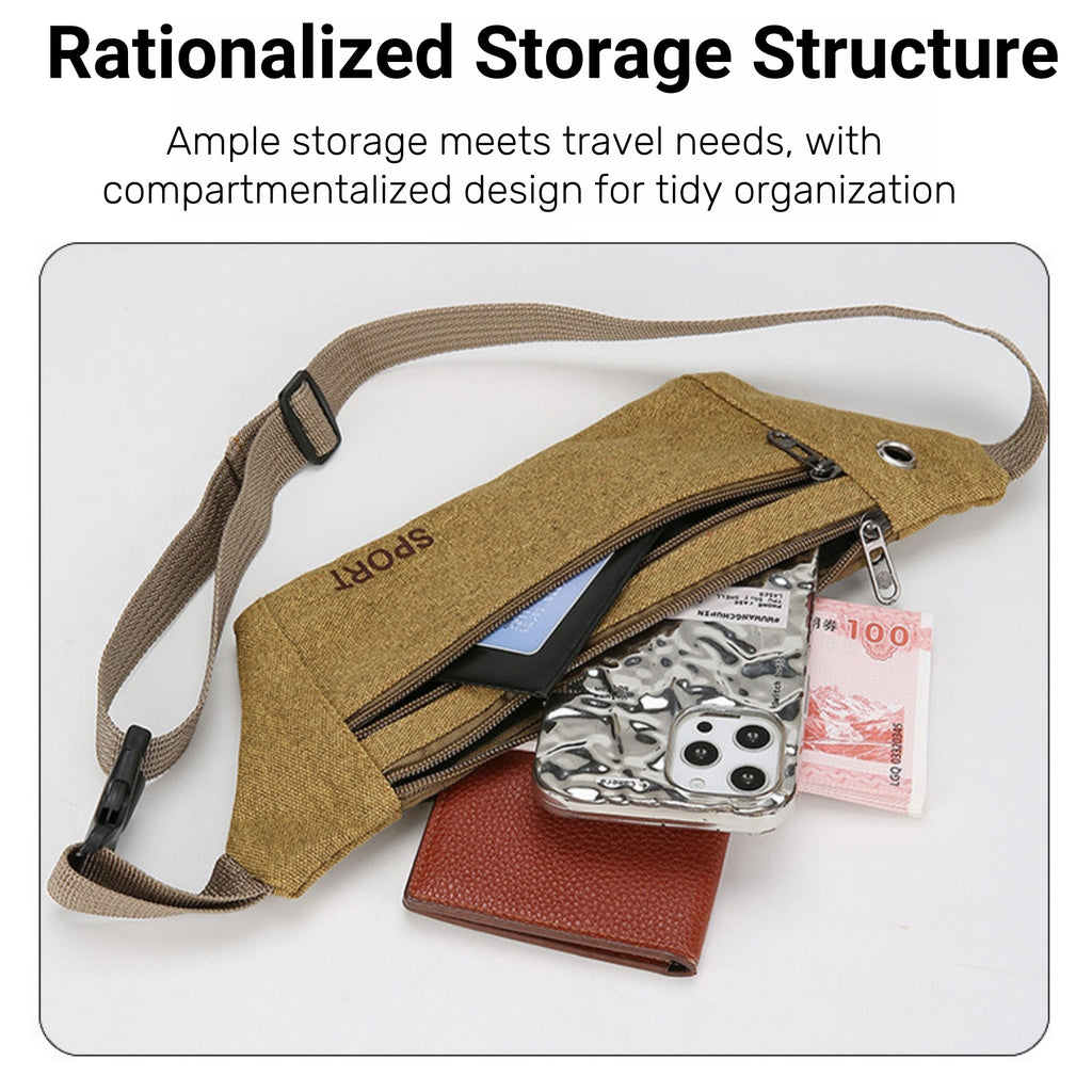 Large - capacity Canvas Fanny Pack