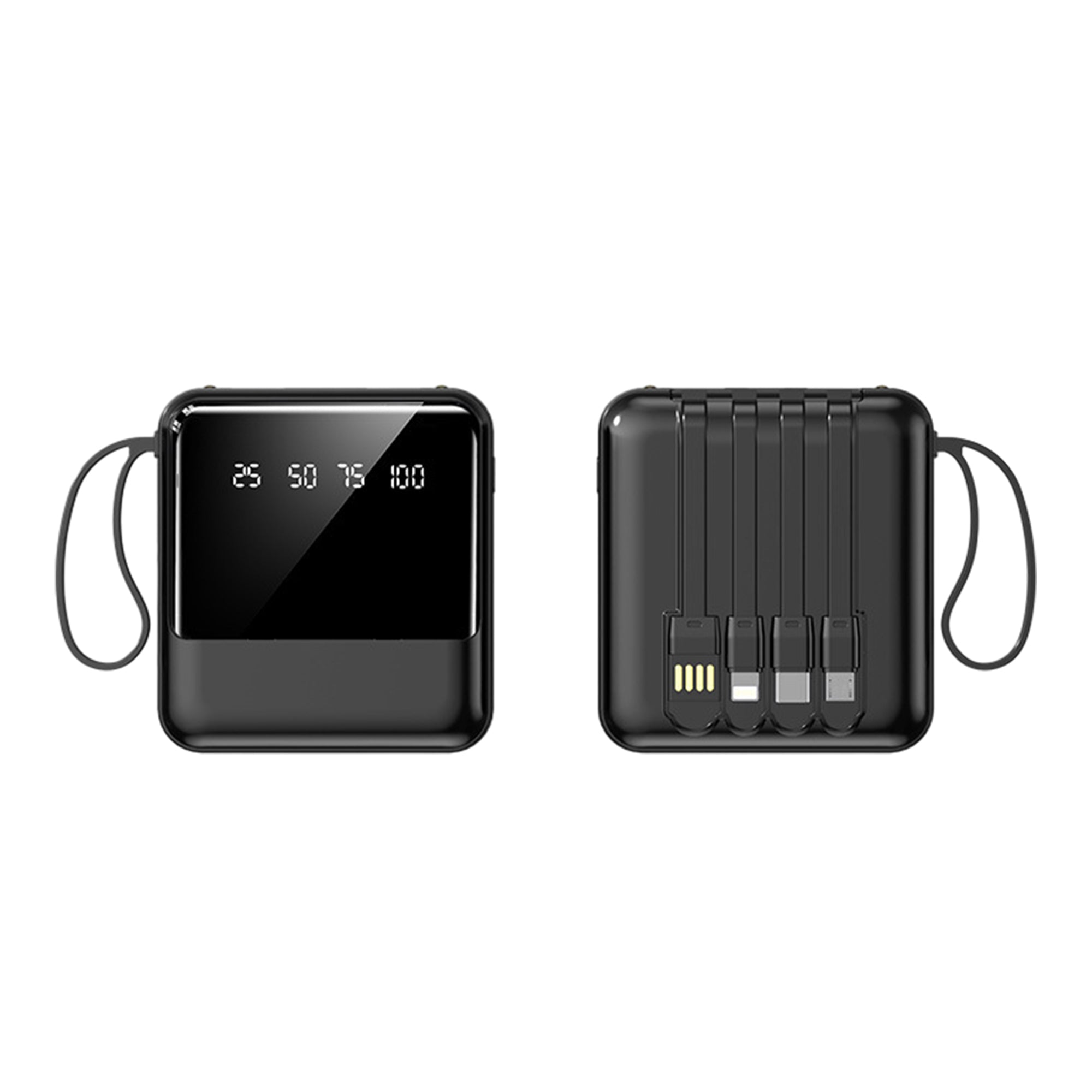 Led Power Bank With Removable Cable And Rope