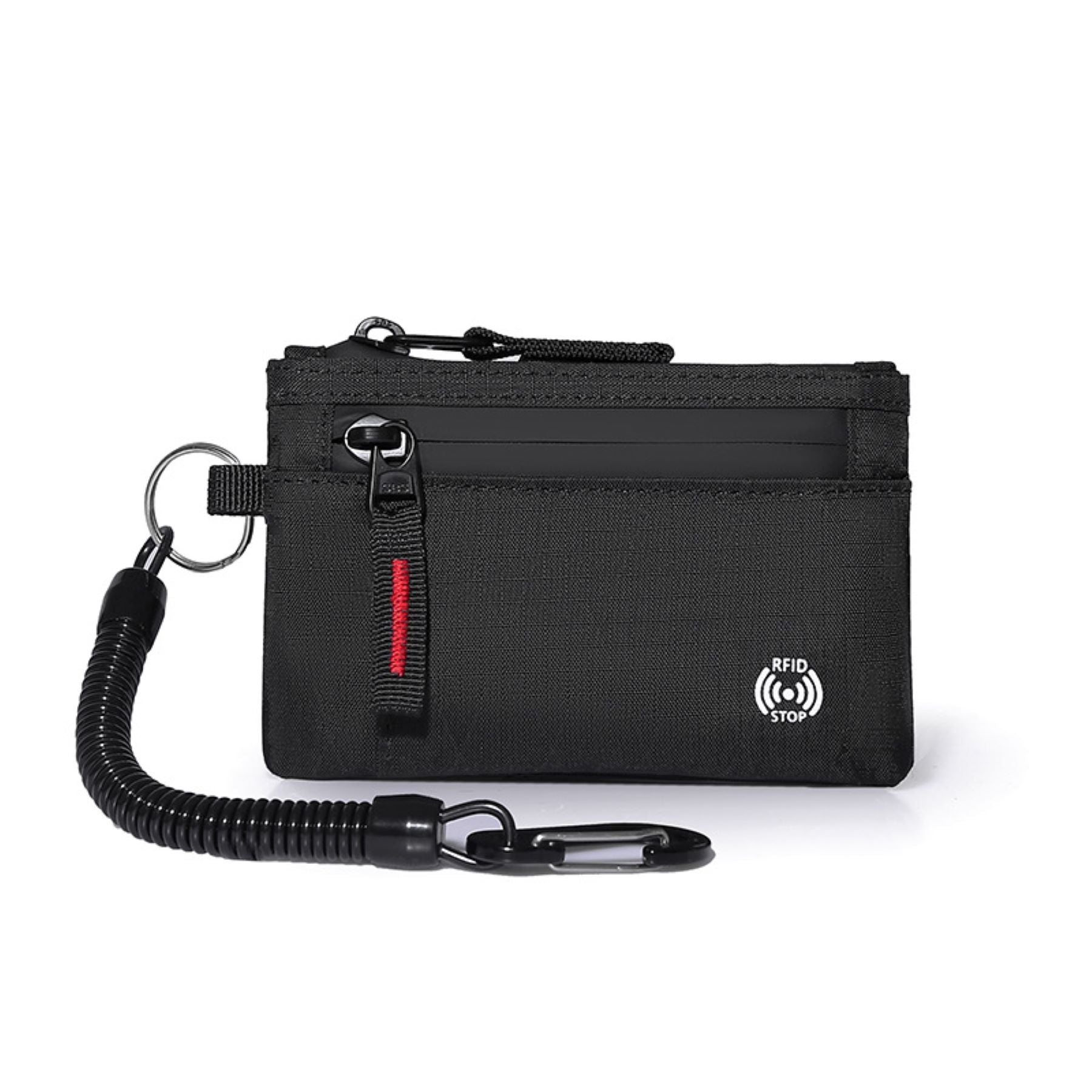 Anti - Theft Card - carrying Coin Pouch with Keychain