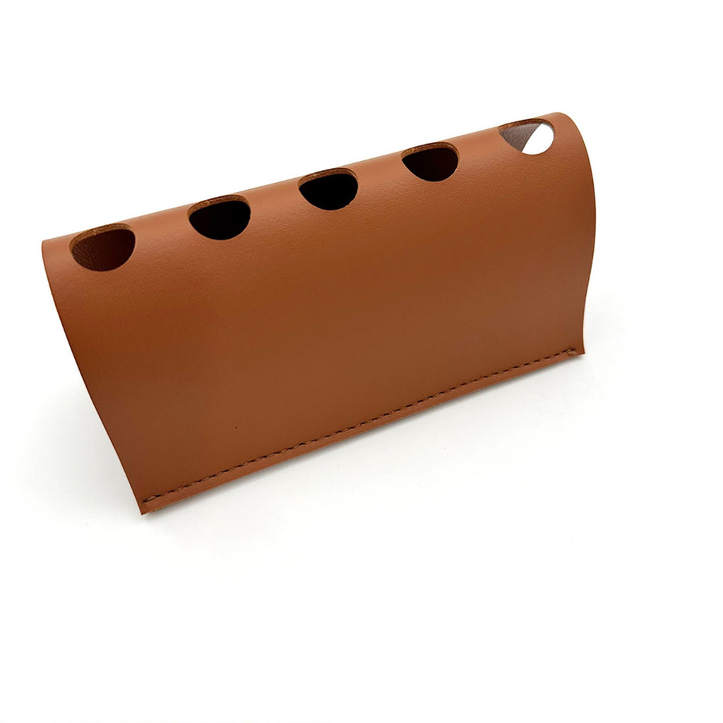 Leather Desk Pen Holder Stationery Storage
