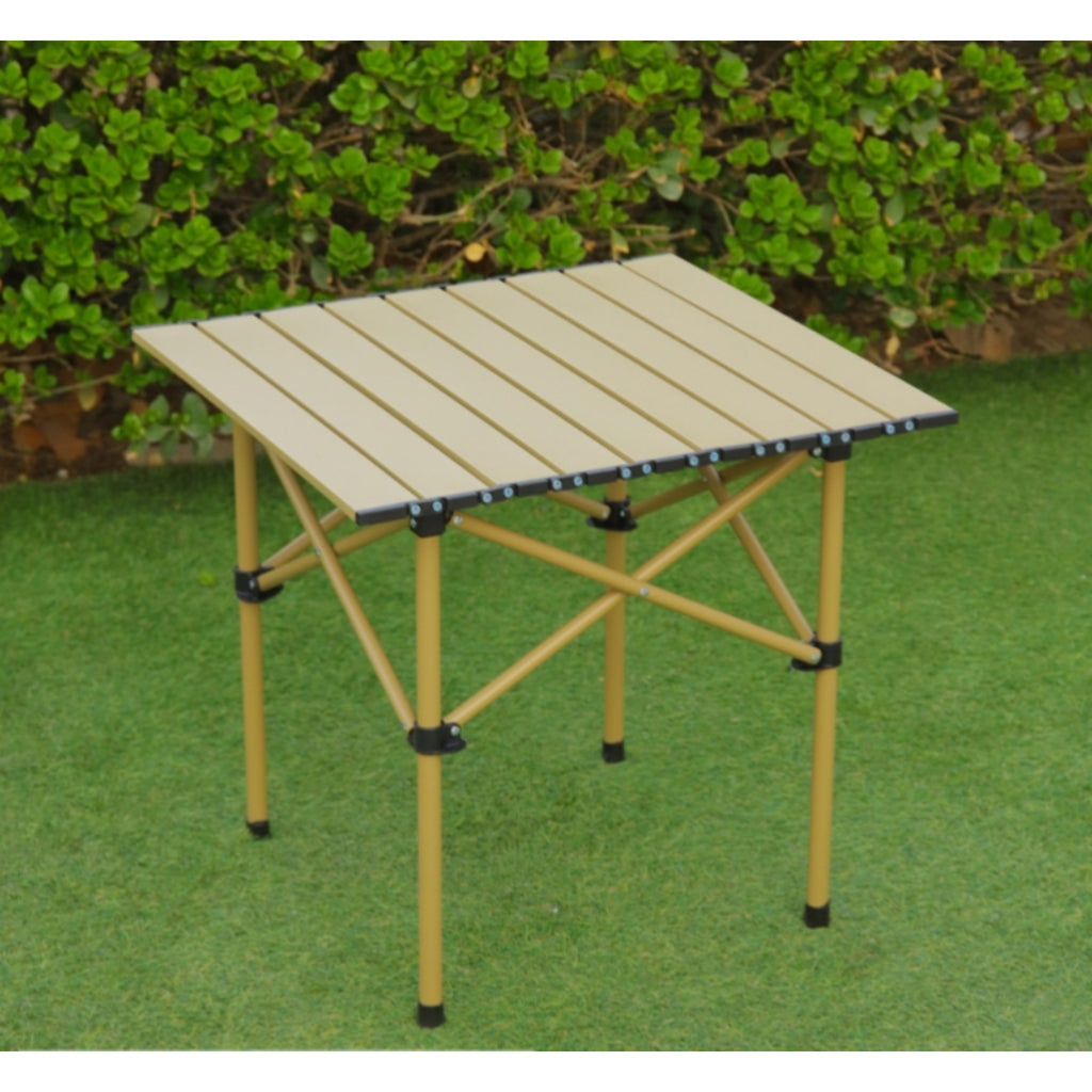 Roll Up Camping Table Lightweight Aluminum Picnic Stall
