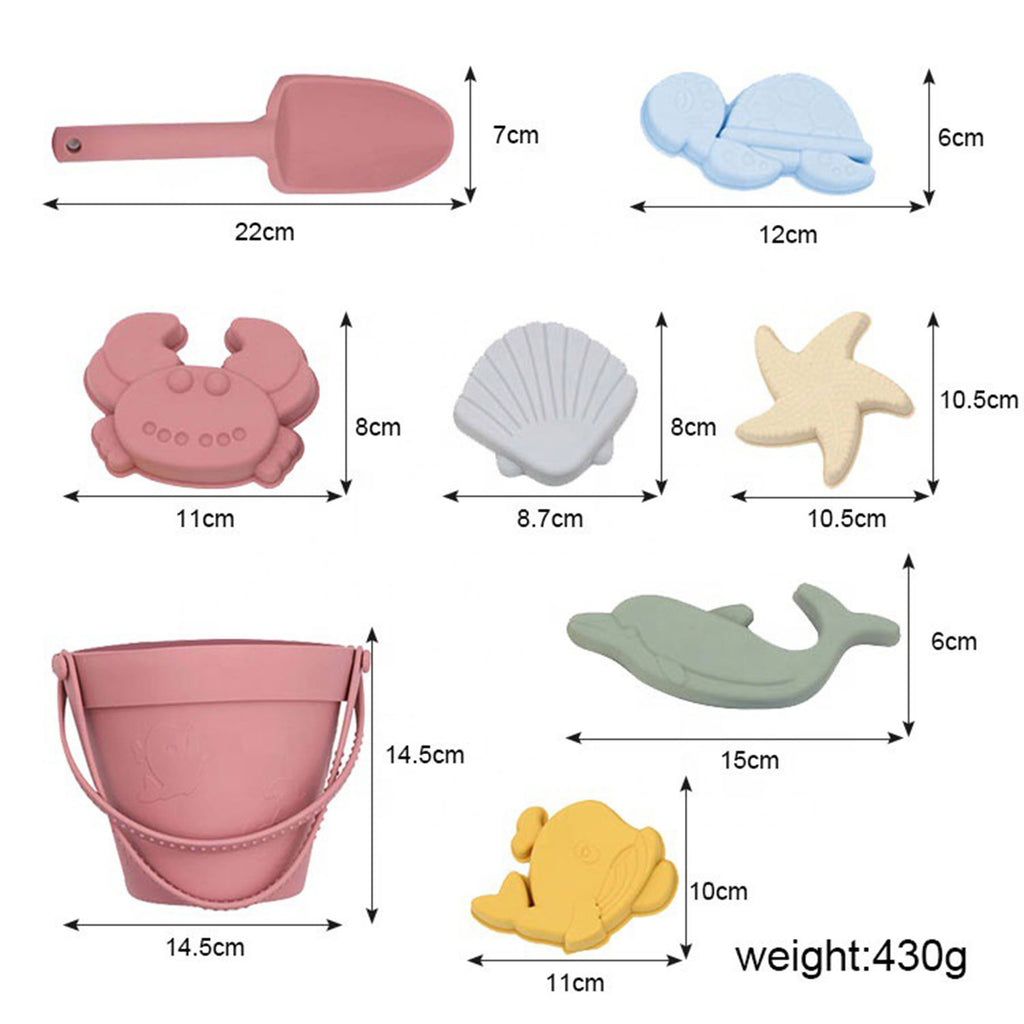 Ocean Beach Silicone Children'S Toy Set With Shovel