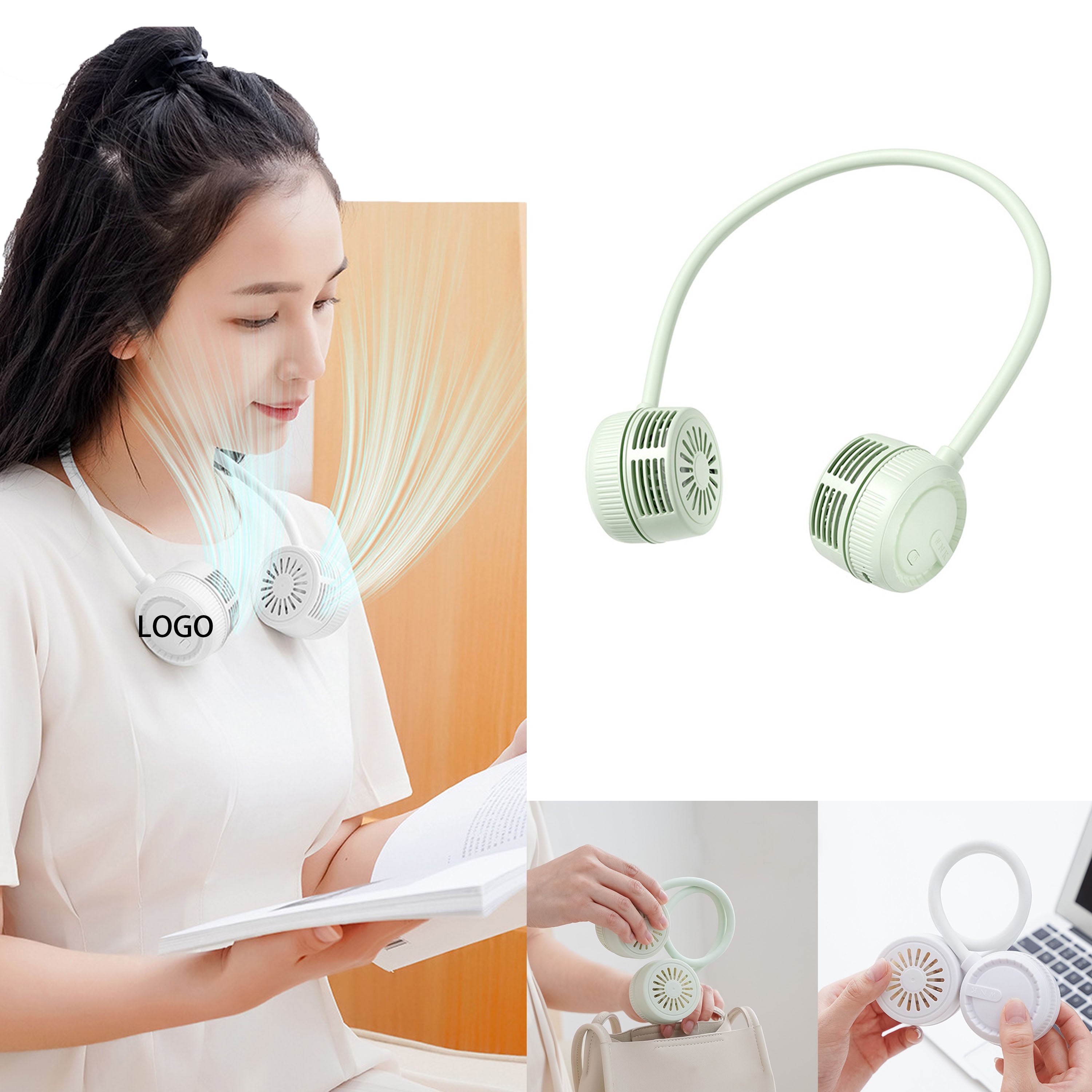 Foldable Portable Hanging Neck High Power Fan