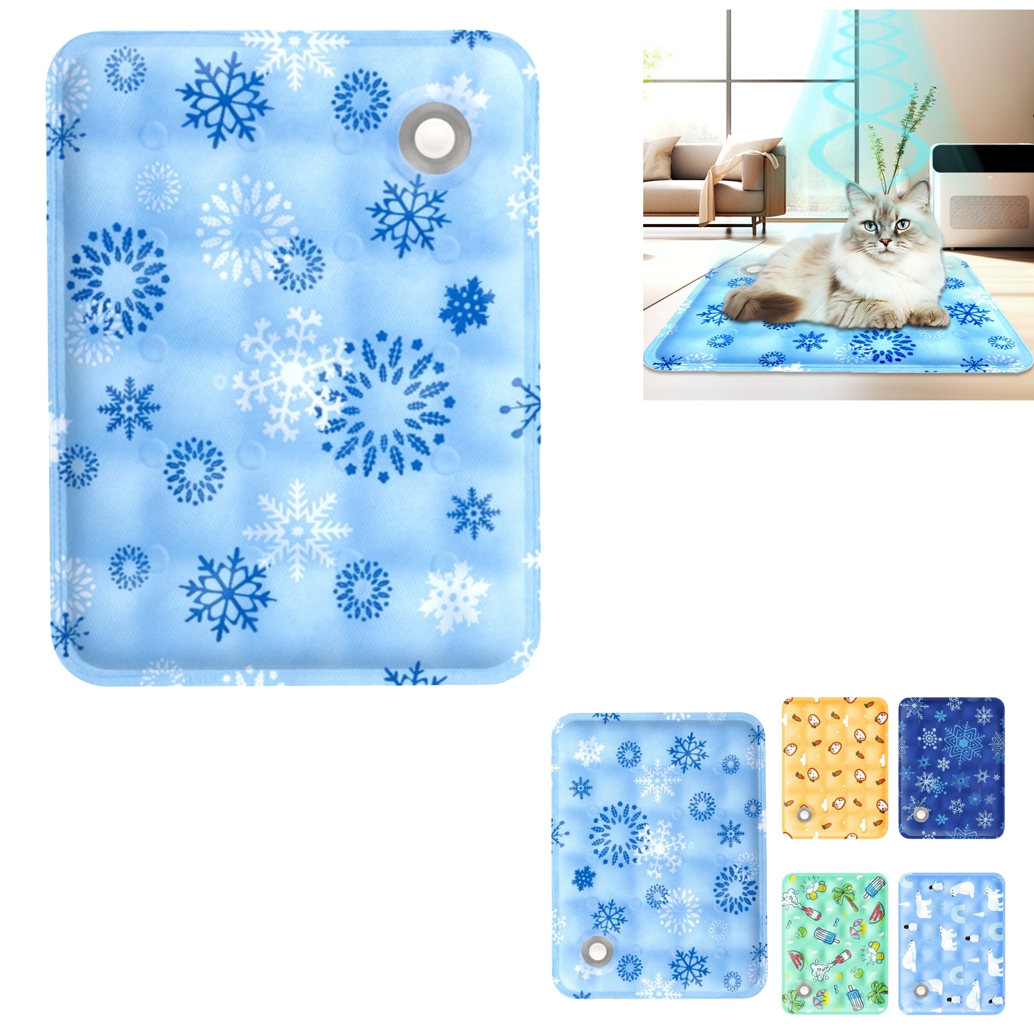 Self Cooling Dog Mat No Electric Gel Pad Kennel Car Relief